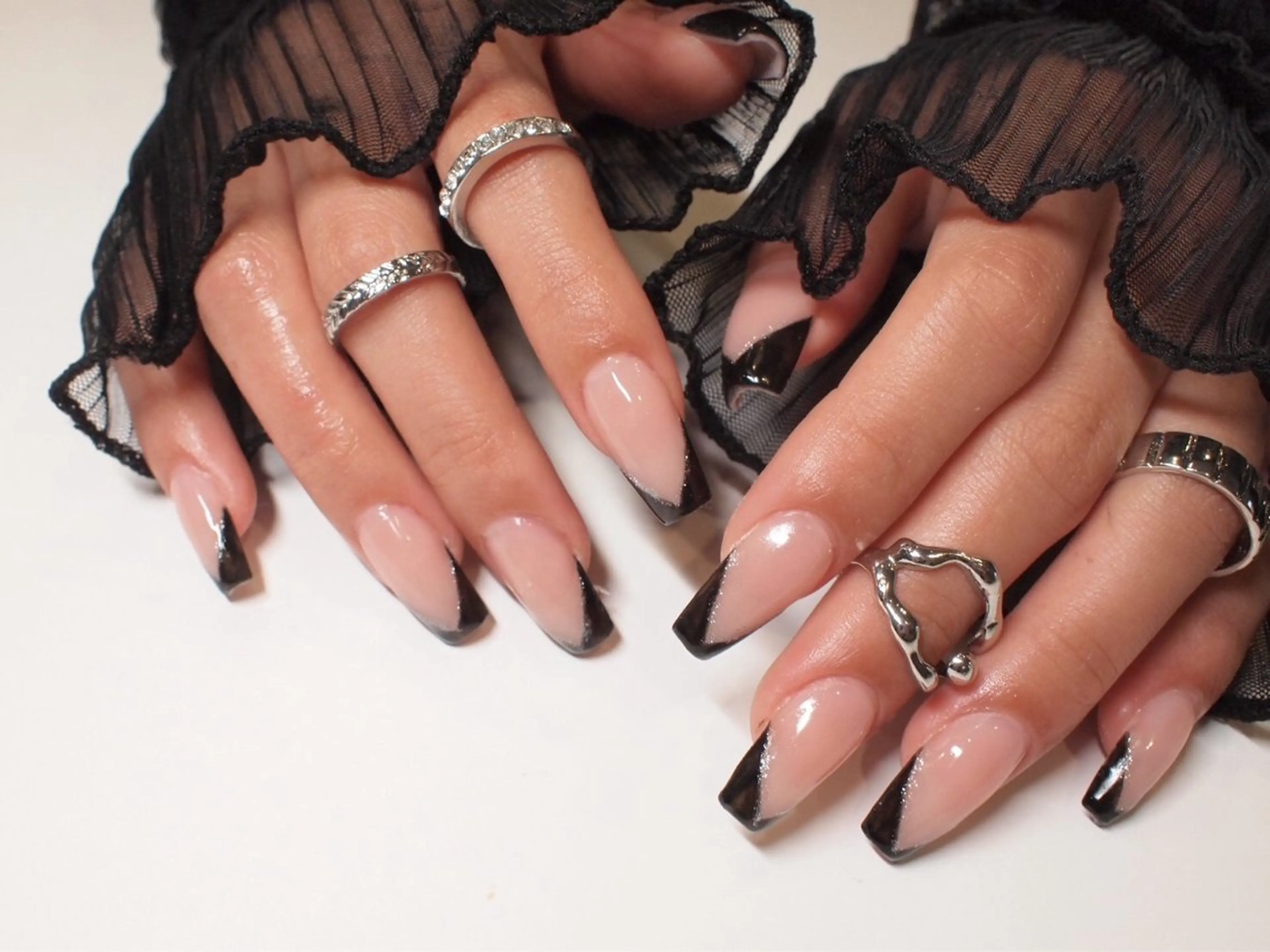 ネイル フレンチネイル スカルプネイル 【ＯＲＧＡＮ】 nailのネイルデザイン