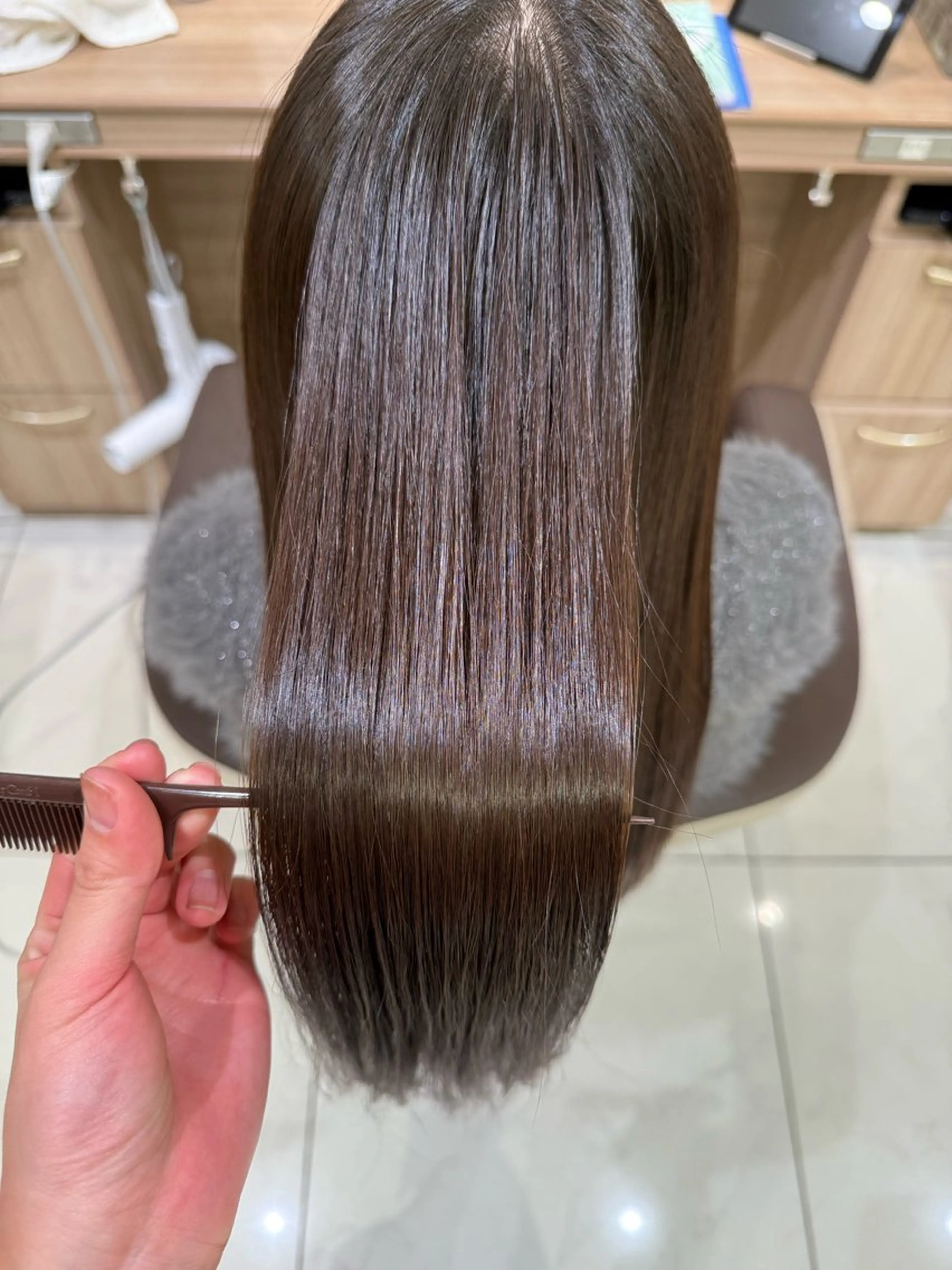 ロング 縮毛矯正 💎玉村 愛李💎 【ash 津田沼店】のヘアスタイル