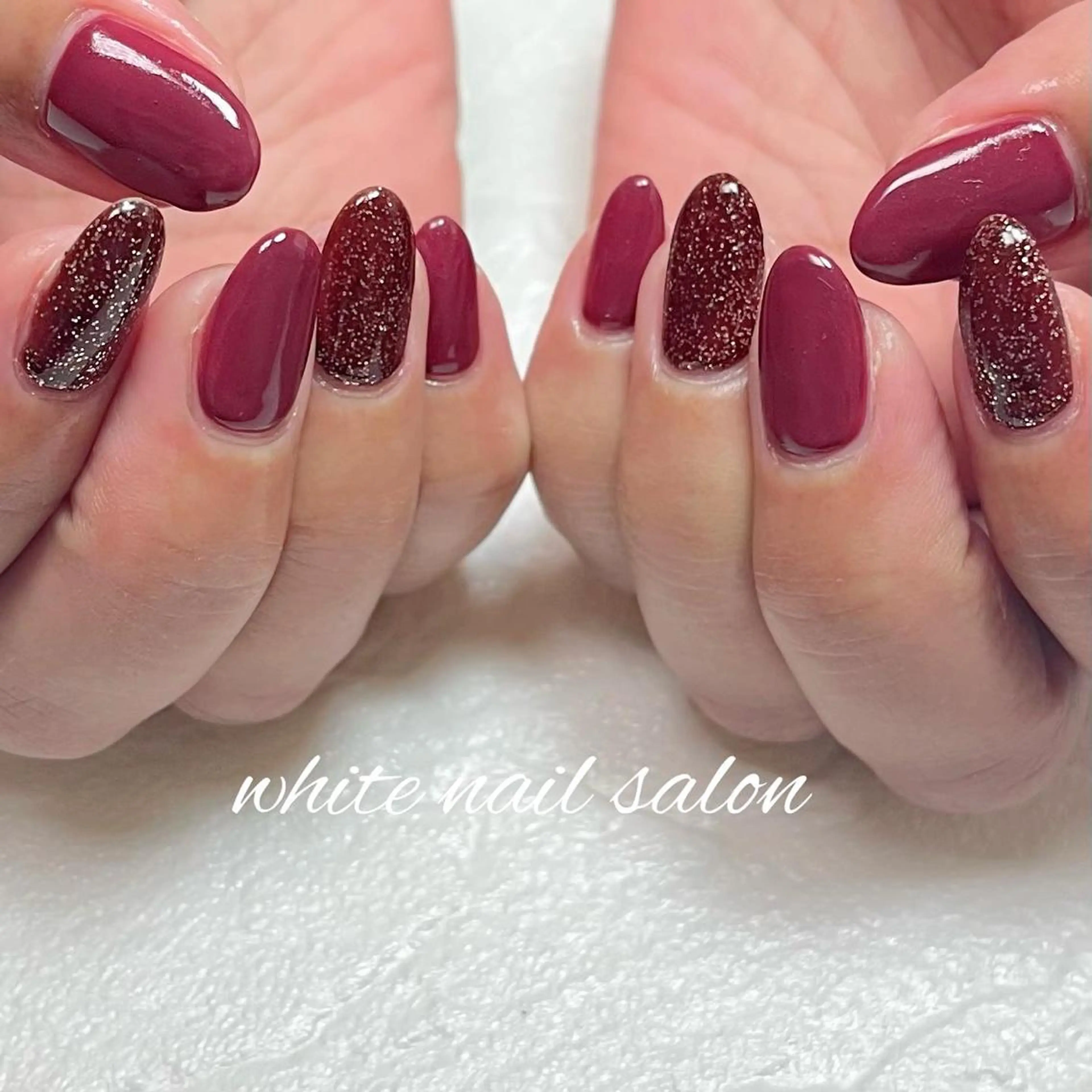 ネイル フットネイル ジェルネイル ハードジェル ラメ(グリッター) 持ち込み ハンドネイル white nail salonのネイルデザイン