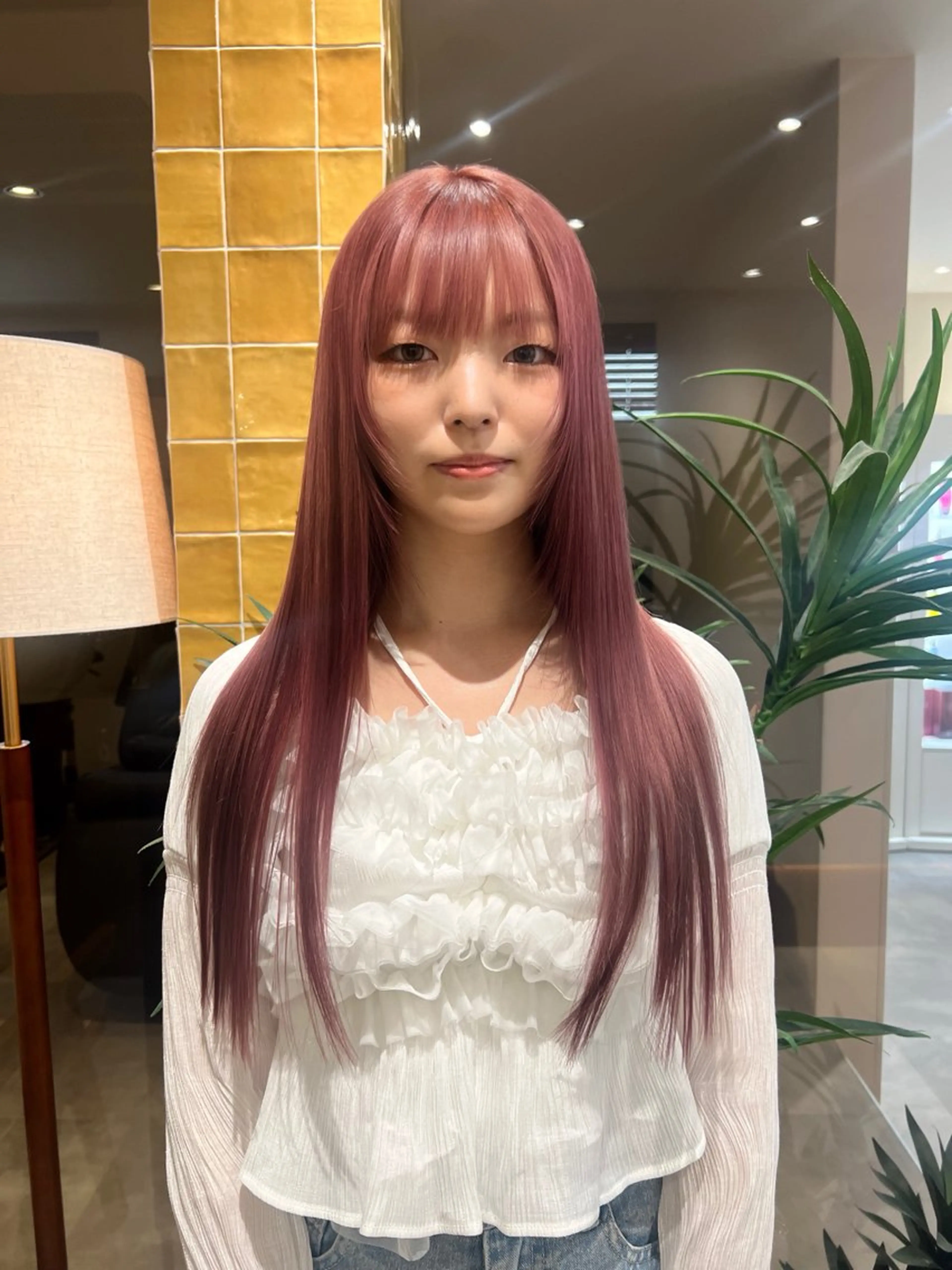 セミロング カラー 髪質改善 トリートメント ヘアカラー トリートメント レイヤー/ 透明感SHIMAのヘアスタイル