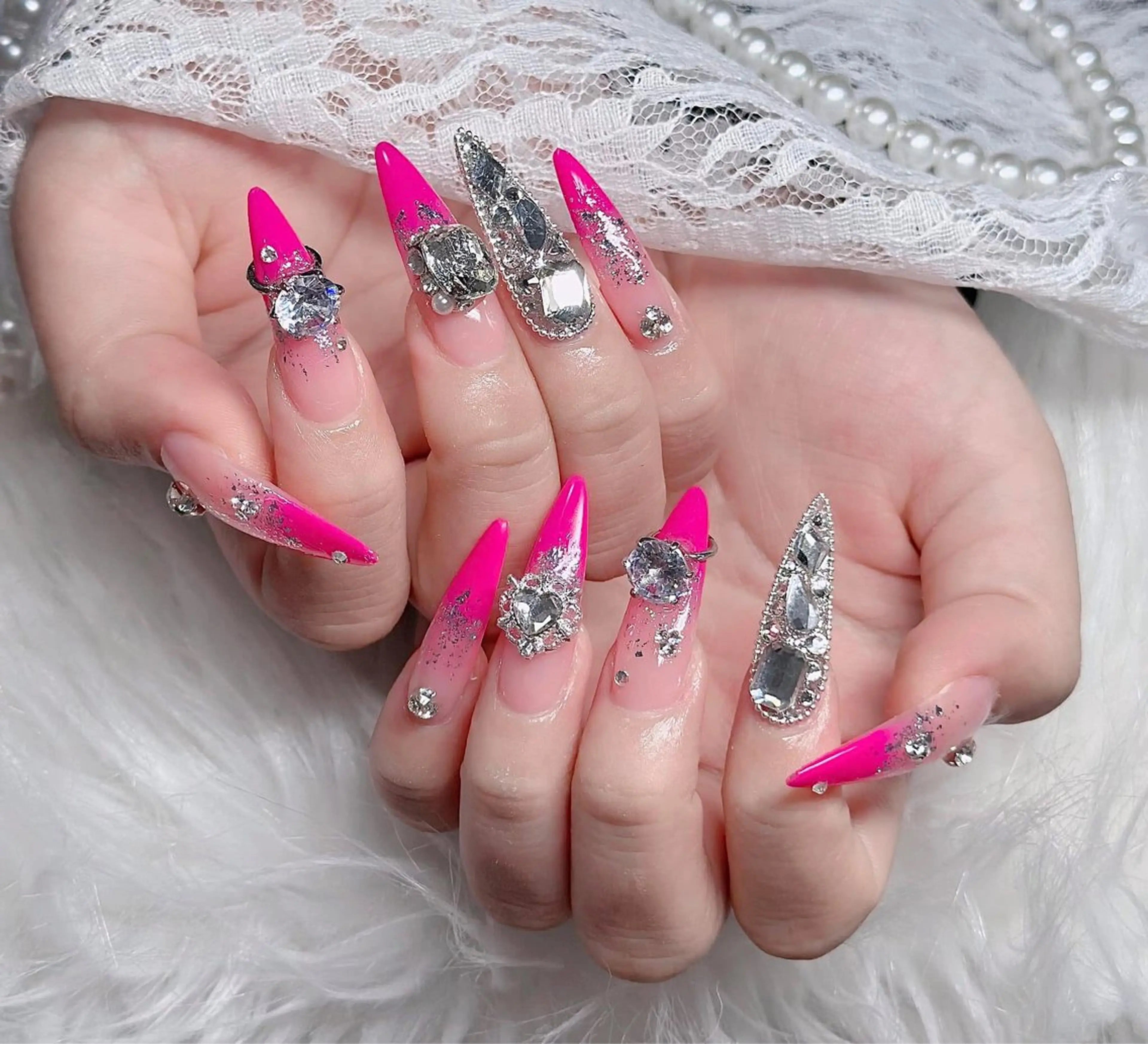 ネイル アートネイル 成人式 ジェルネイル ニュアンスネイル 夏ネイル ハンドネイル neco H.babynailのネイルデザイン