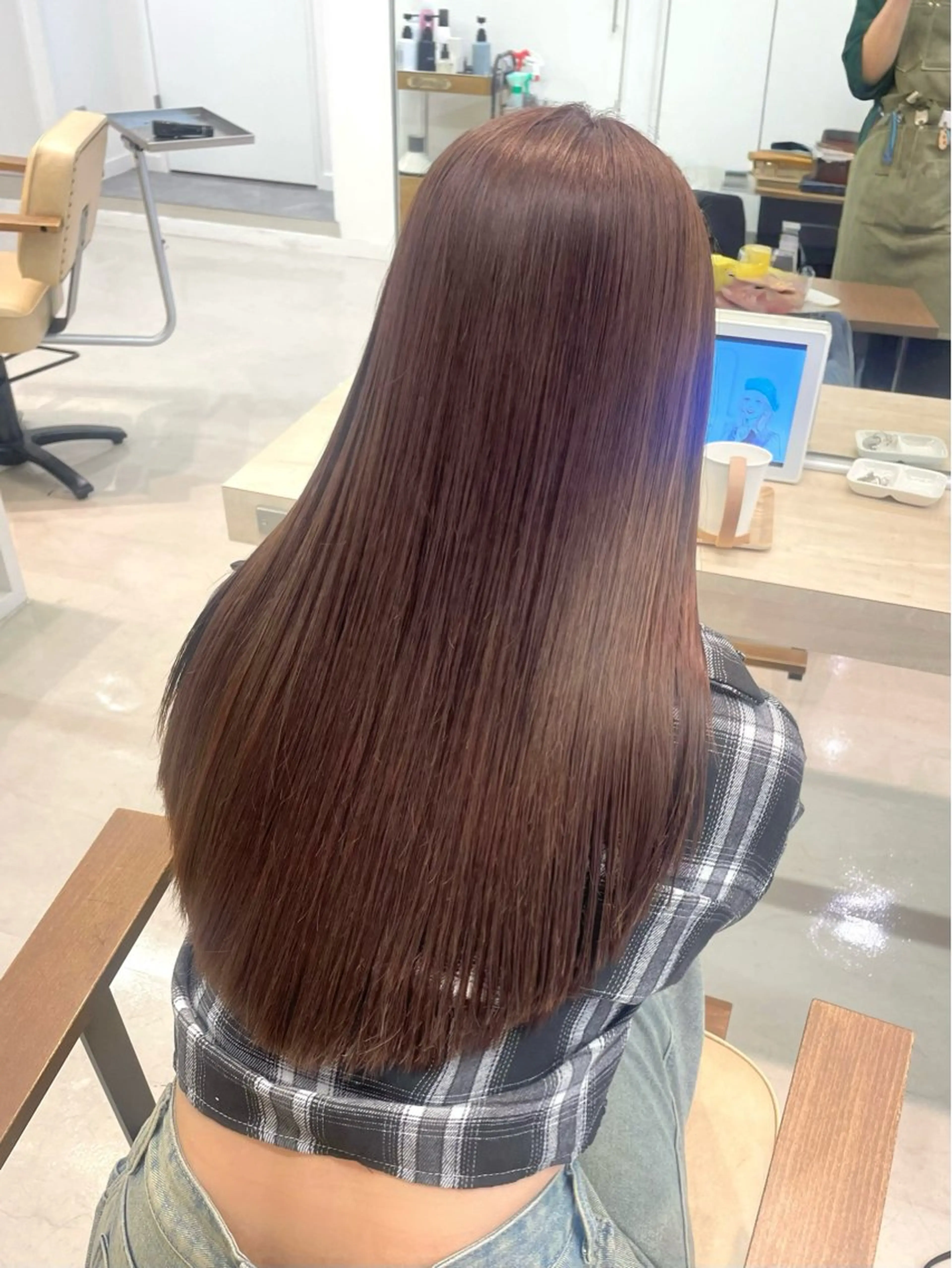 ロング カット ヘアカラー トリートメント かずや🍀/髪質改善 /艶髪カラー/眉毛のヘアスタイル