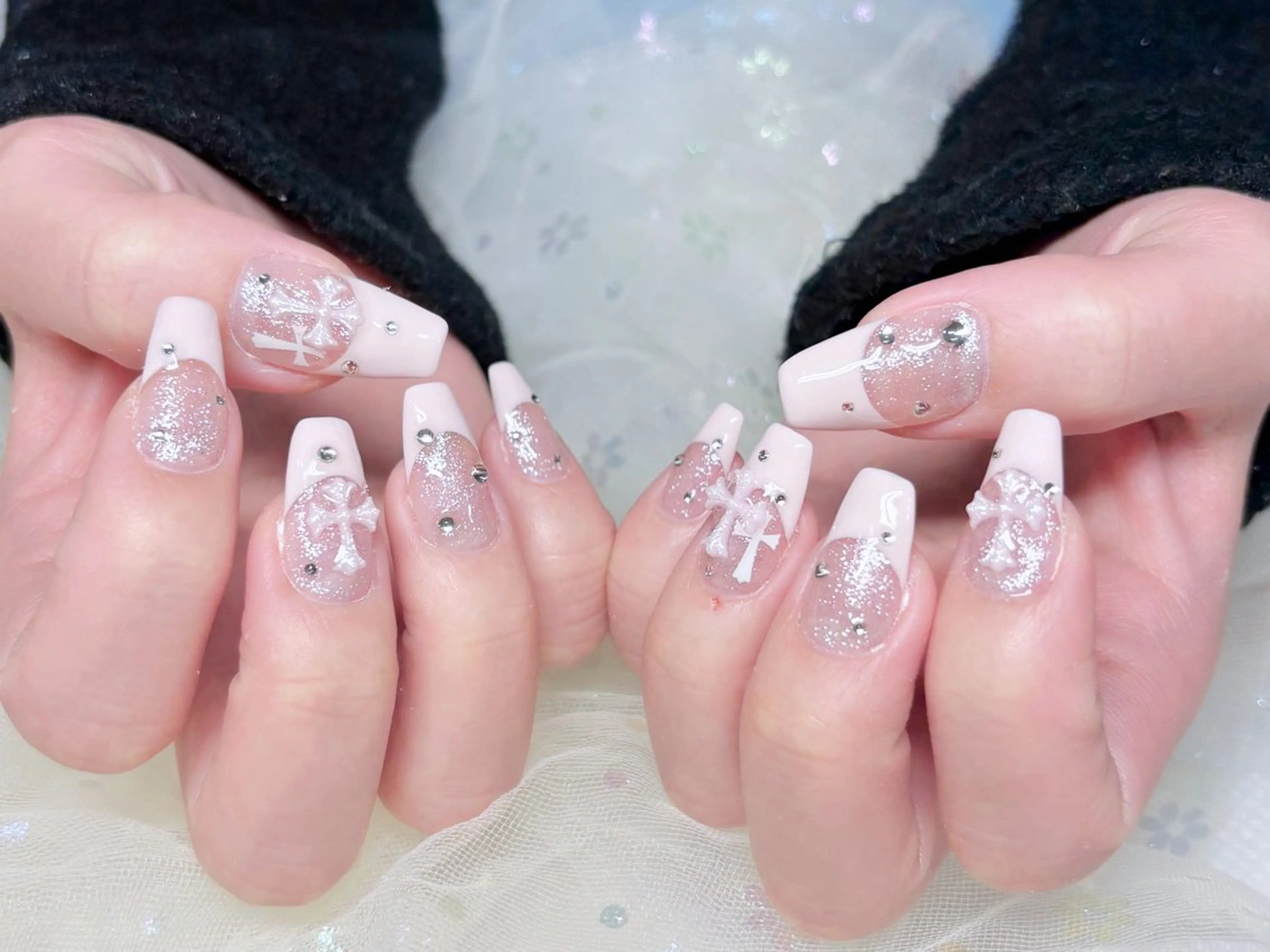 ネイル ハンドネイル H3 Nail Tsuki🦋💙のネイルデザイン