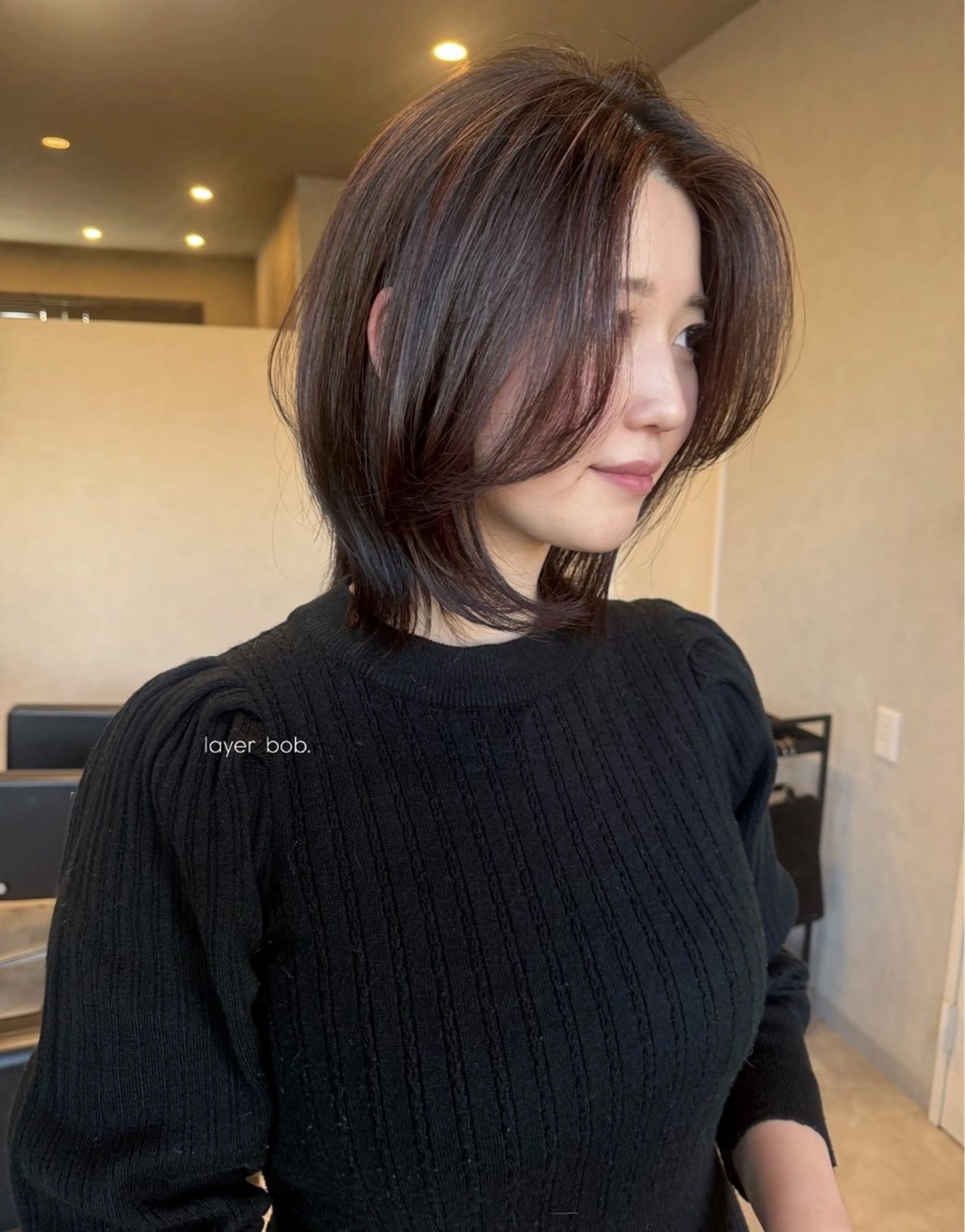 ショート ボブレイヤー ボブ レイヤーカット カット 透明カラー/レイヤー misaki °＊のヘアスタイル