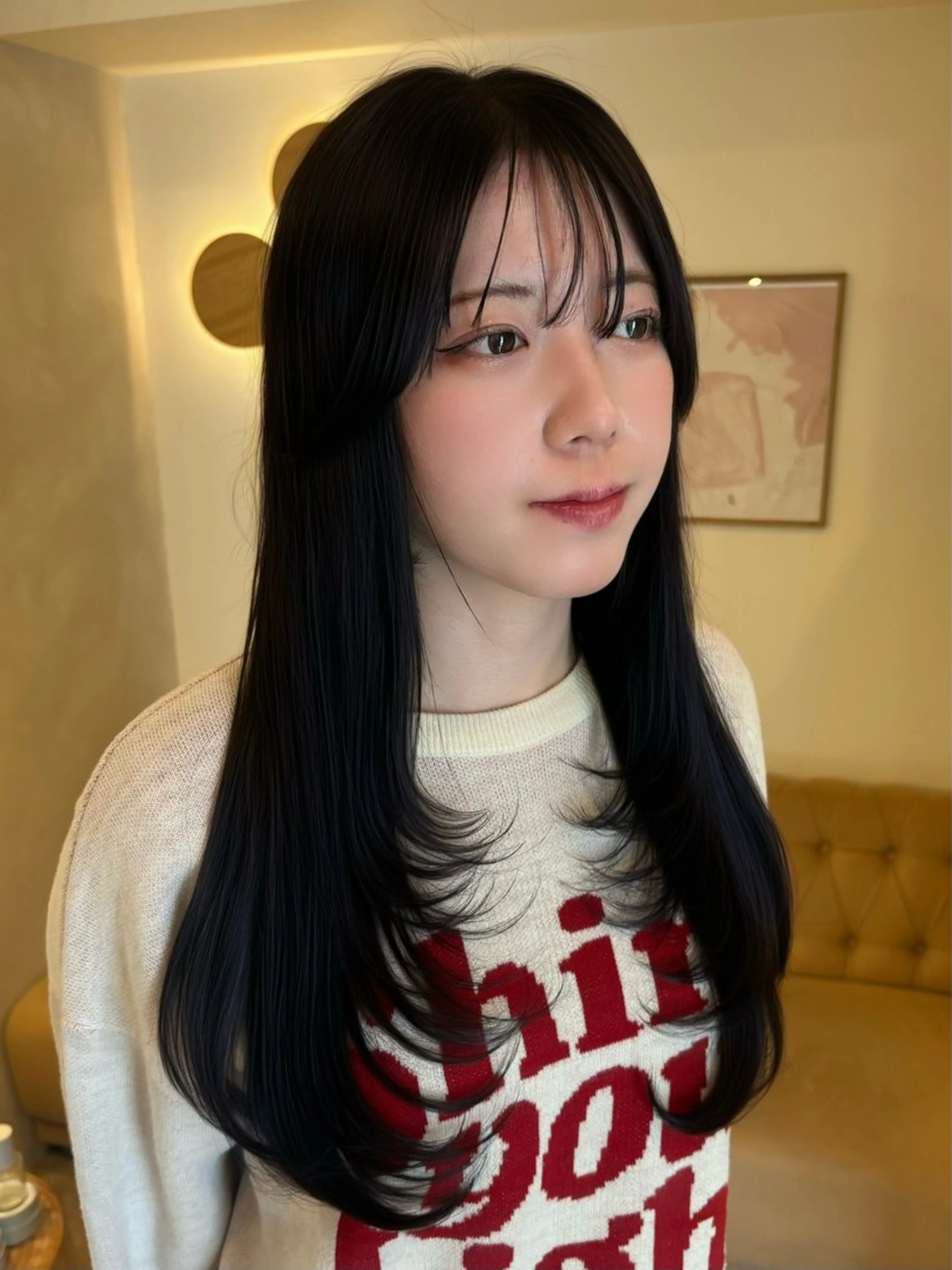 ロング カラー カット ヘアカラー トリートメント ミルクティ/ピンク/ レイヤー/yuriaのヘアスタイル