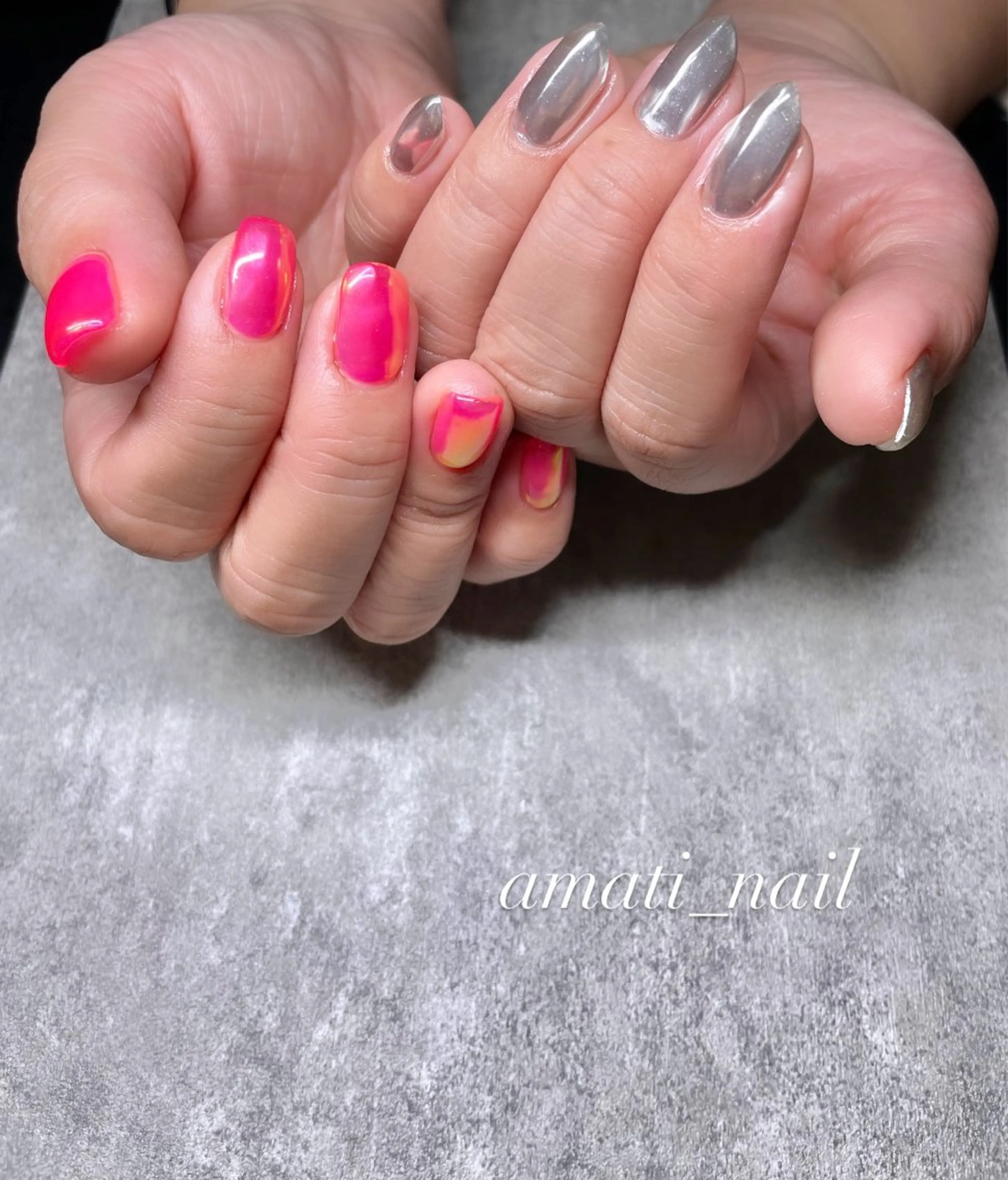 ネイル フットネイル ジェルネイル マグネットネイル ミラーネイル ニュアンスネイル ハンドネイル amati_nail TAKAKOのネイルデザイン