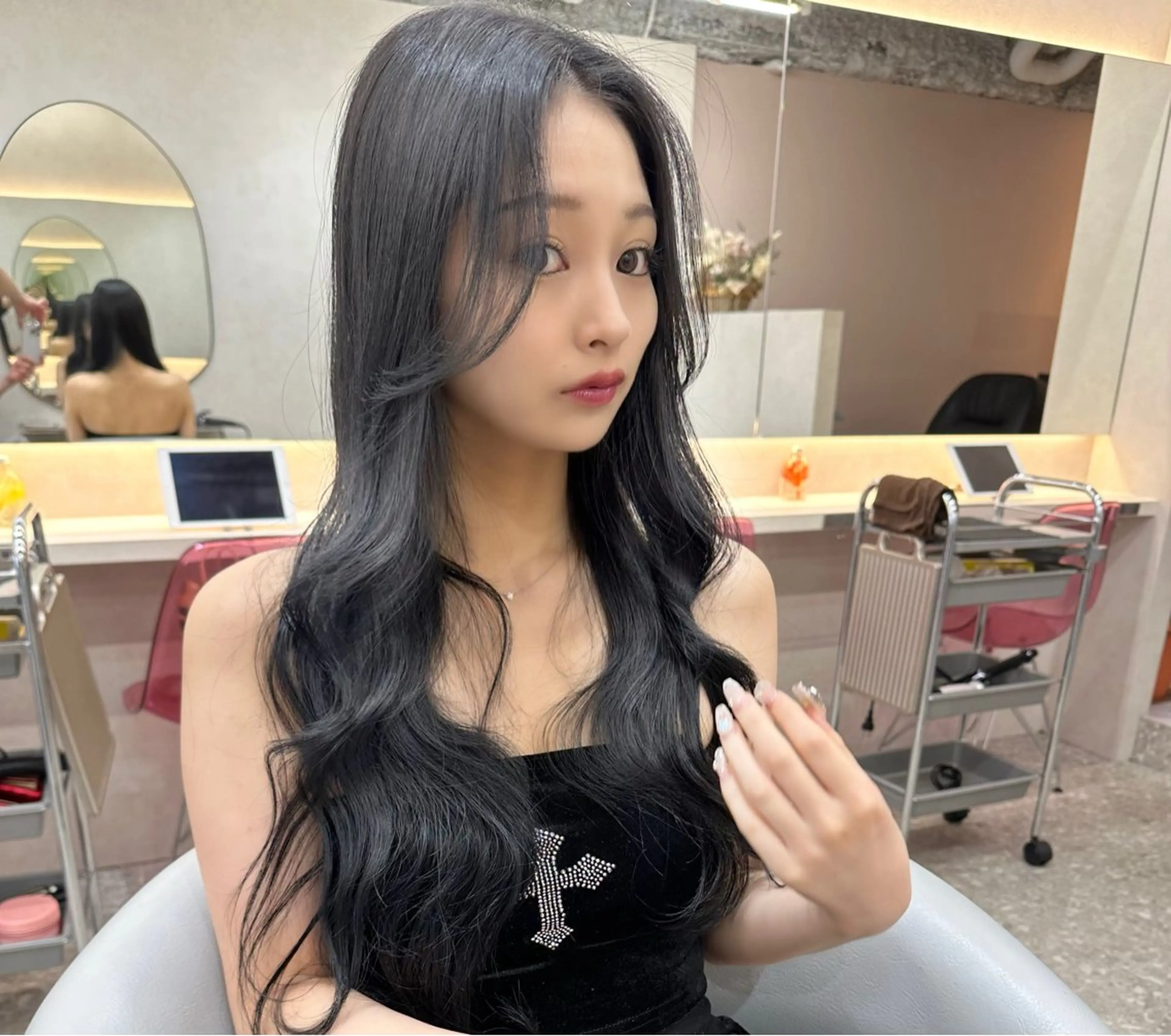 ロング カット ヘアカラー トリートメント 新宿/韓国レイヤー/ 髪質改善/佐藤航のヘアスタイル