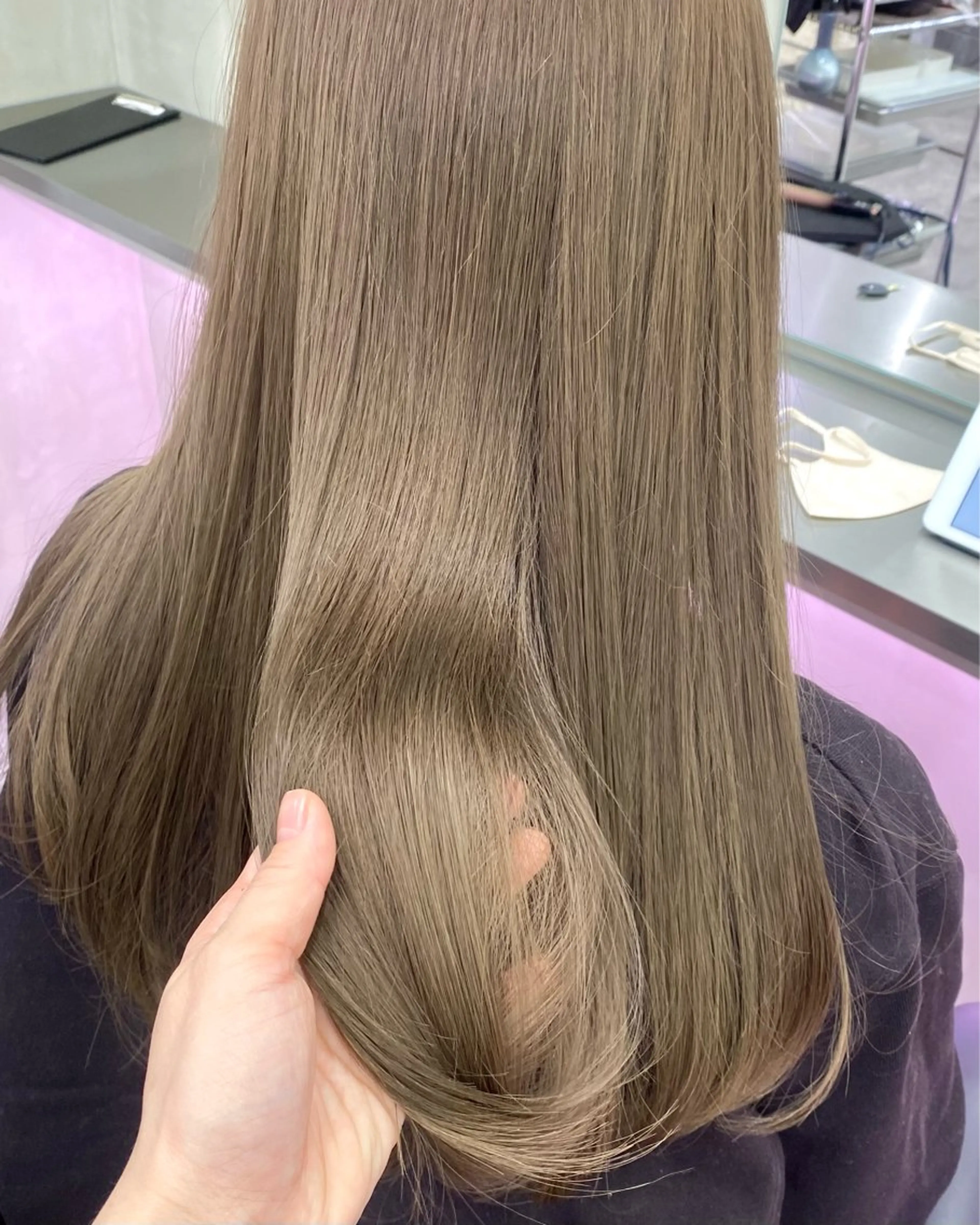 髪質改善カラー+高保湿TR ¥9000の写真