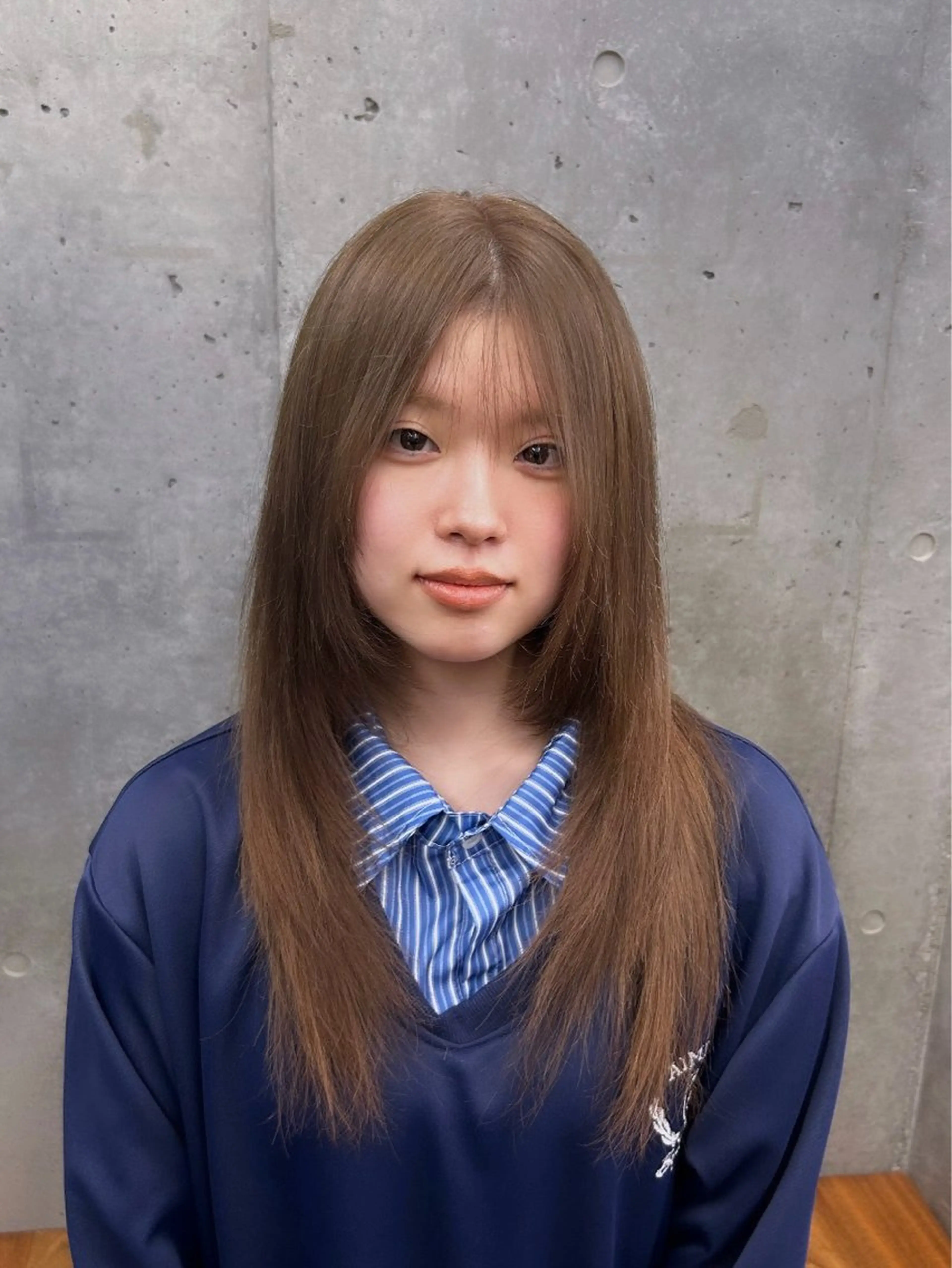 ロング ヘアカラー トリートメント 💙ハイトーン／韓国 style あかねのヘアスタイル