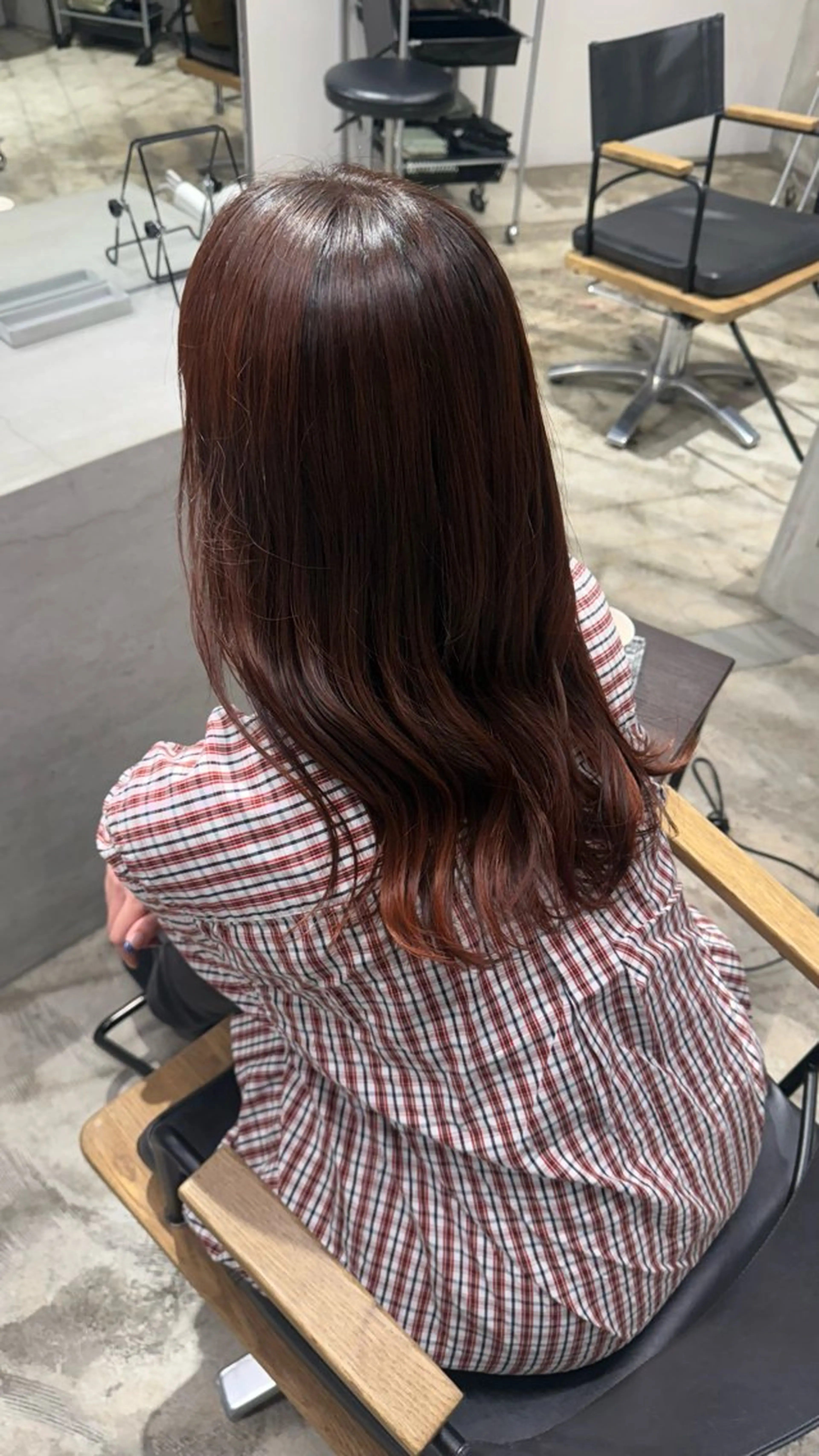 セミロング カラー 似合わせカット 山本 彩美香のヘアスタイル