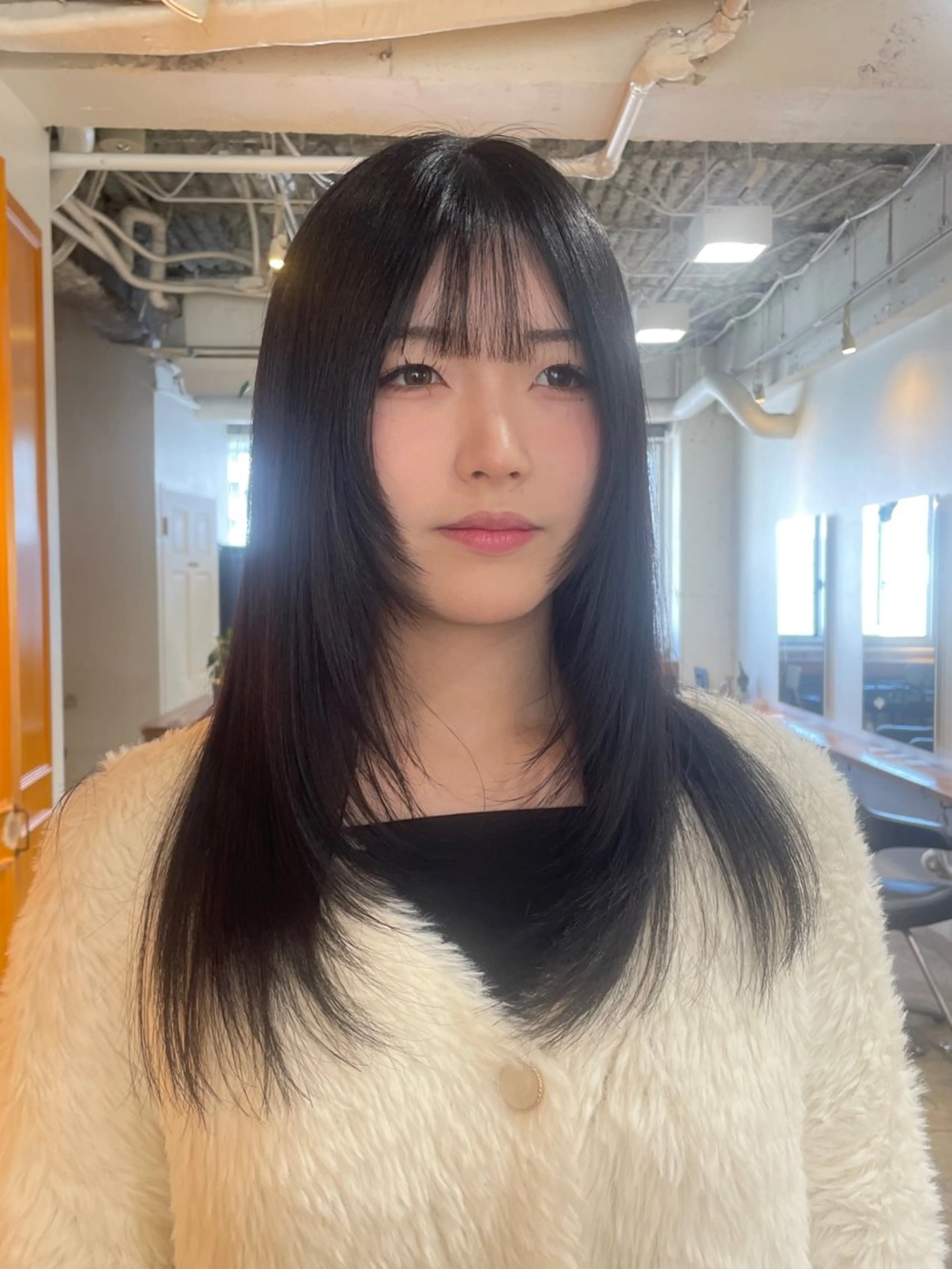 セミロング カット トリートメント RIN/韓国ヘア レイヤーカットのヘアスタイル