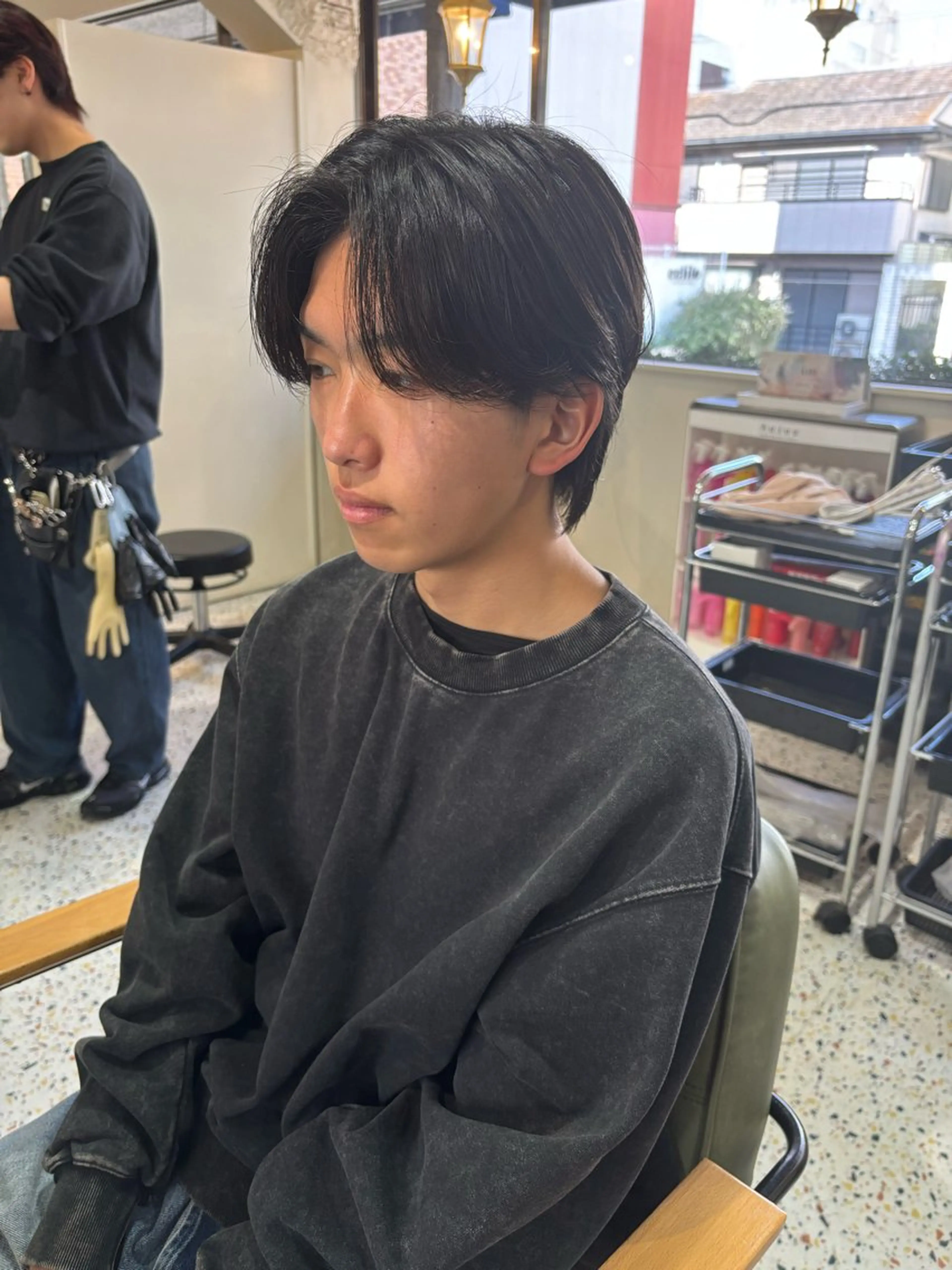 メンズ センターパート カット 男の理想を叶える🔥 メンズパーマ特化｜関のヘアスタイル