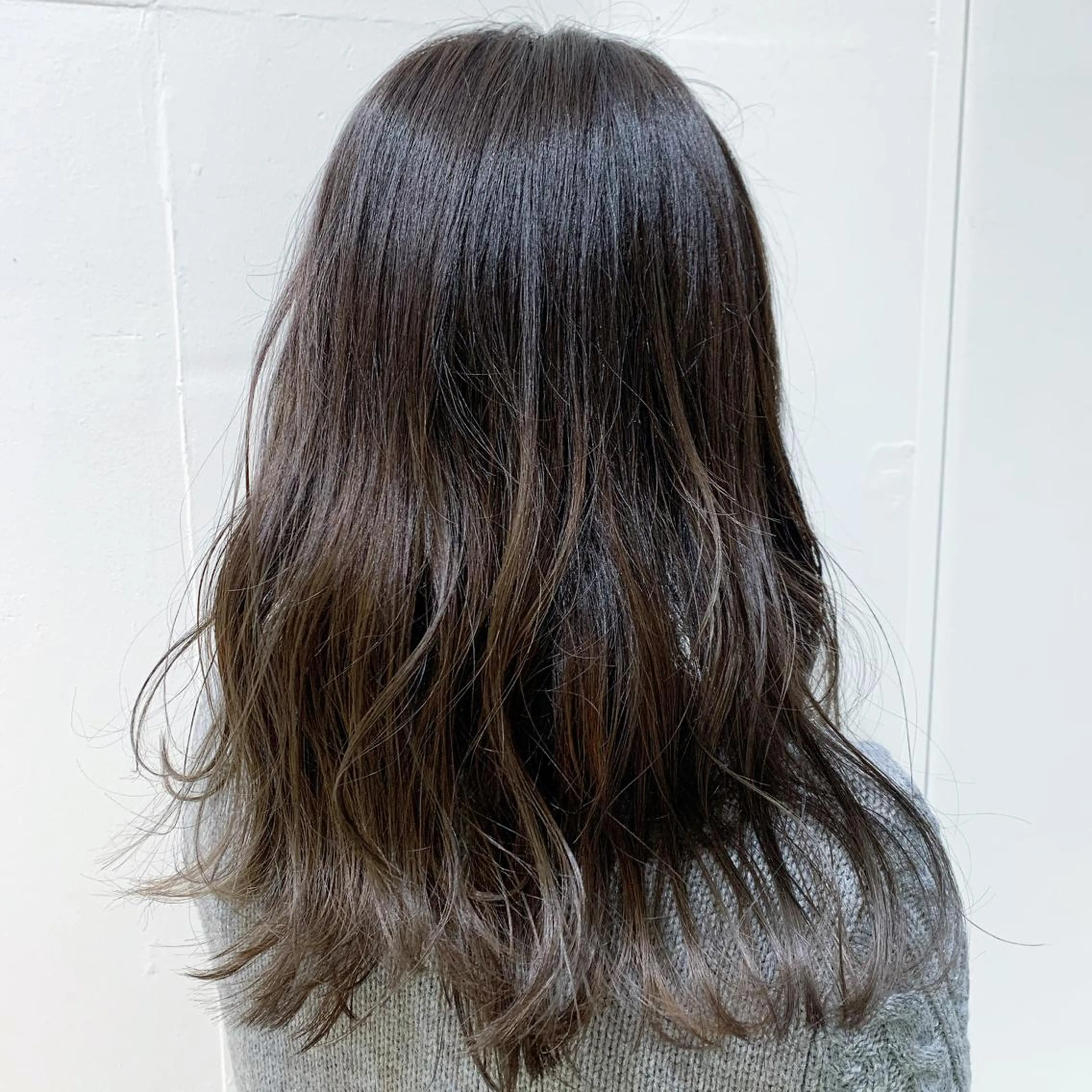 ロング カラー 顔周り/暗髪カラー /アベ マホのヘアスタイル
