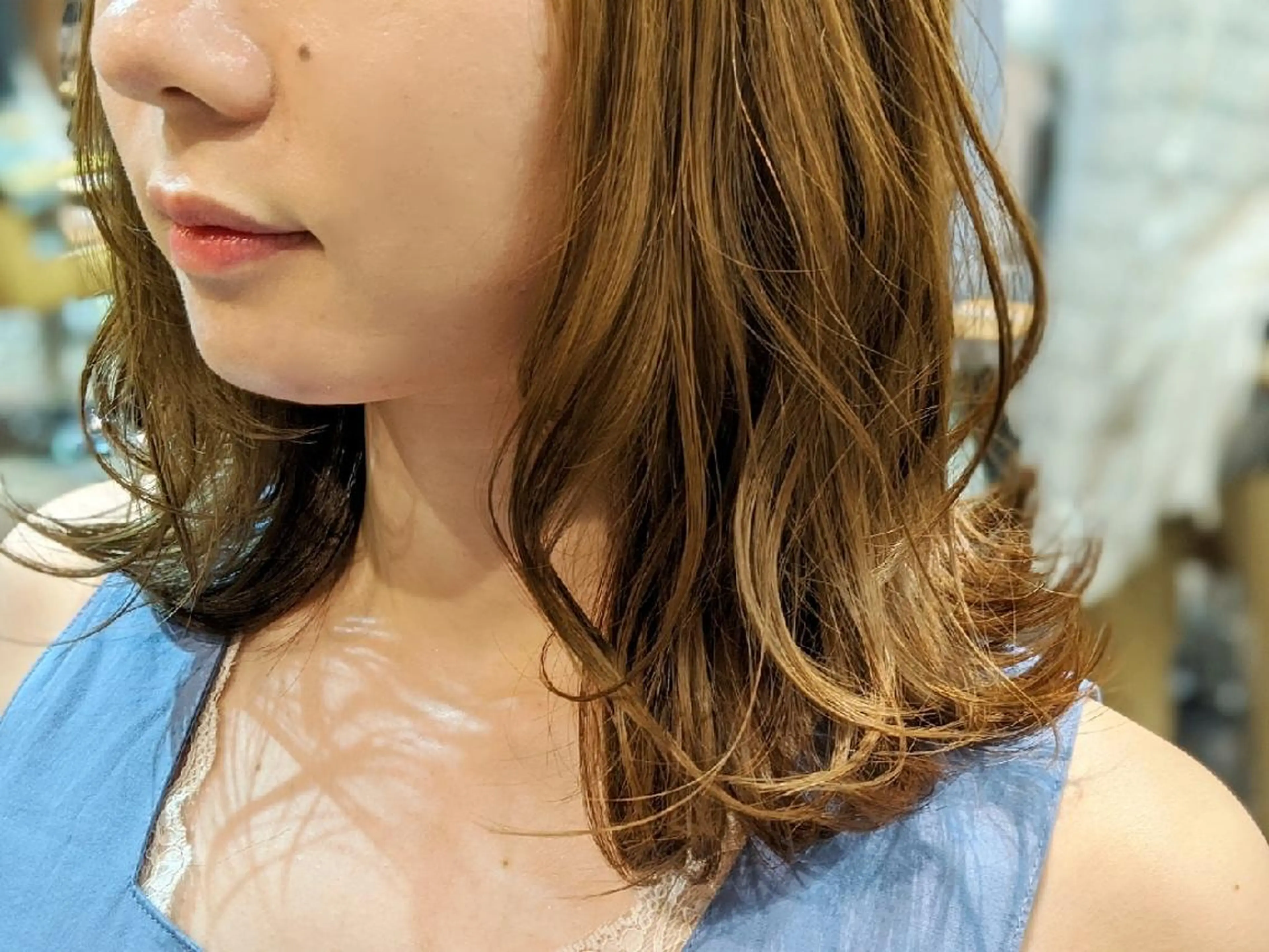 ミディアム カラー ヘアアレンジ 外ハネヘア 🌷お任せOK🌷✨ N°ilducaえりのヘアスタイル