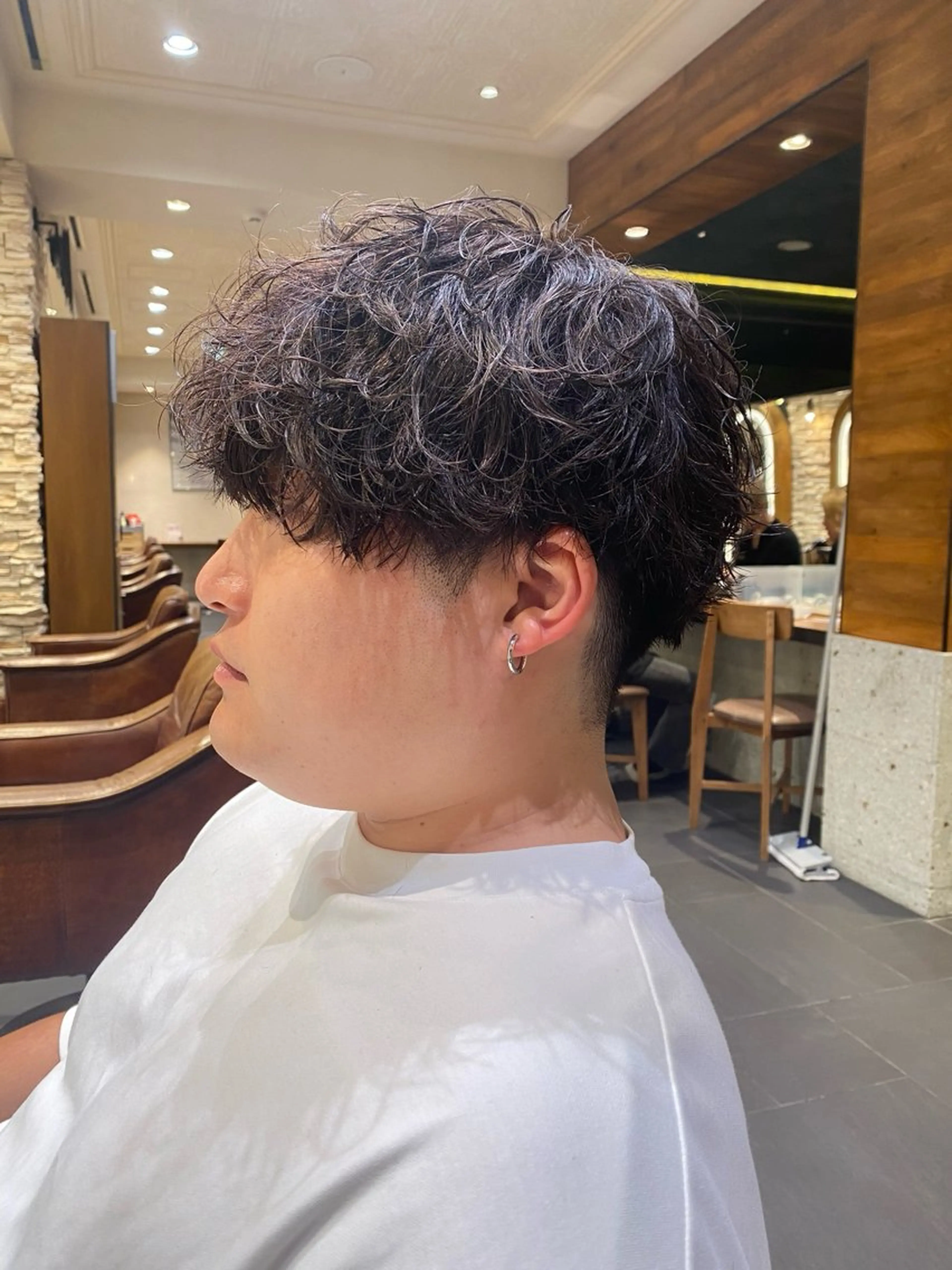 ショート パーマ メンズ メンズブリーチ メンズパーマ 韓国ヘア/銀座/艶髪 /MINX/ウチダのヘアスタイル