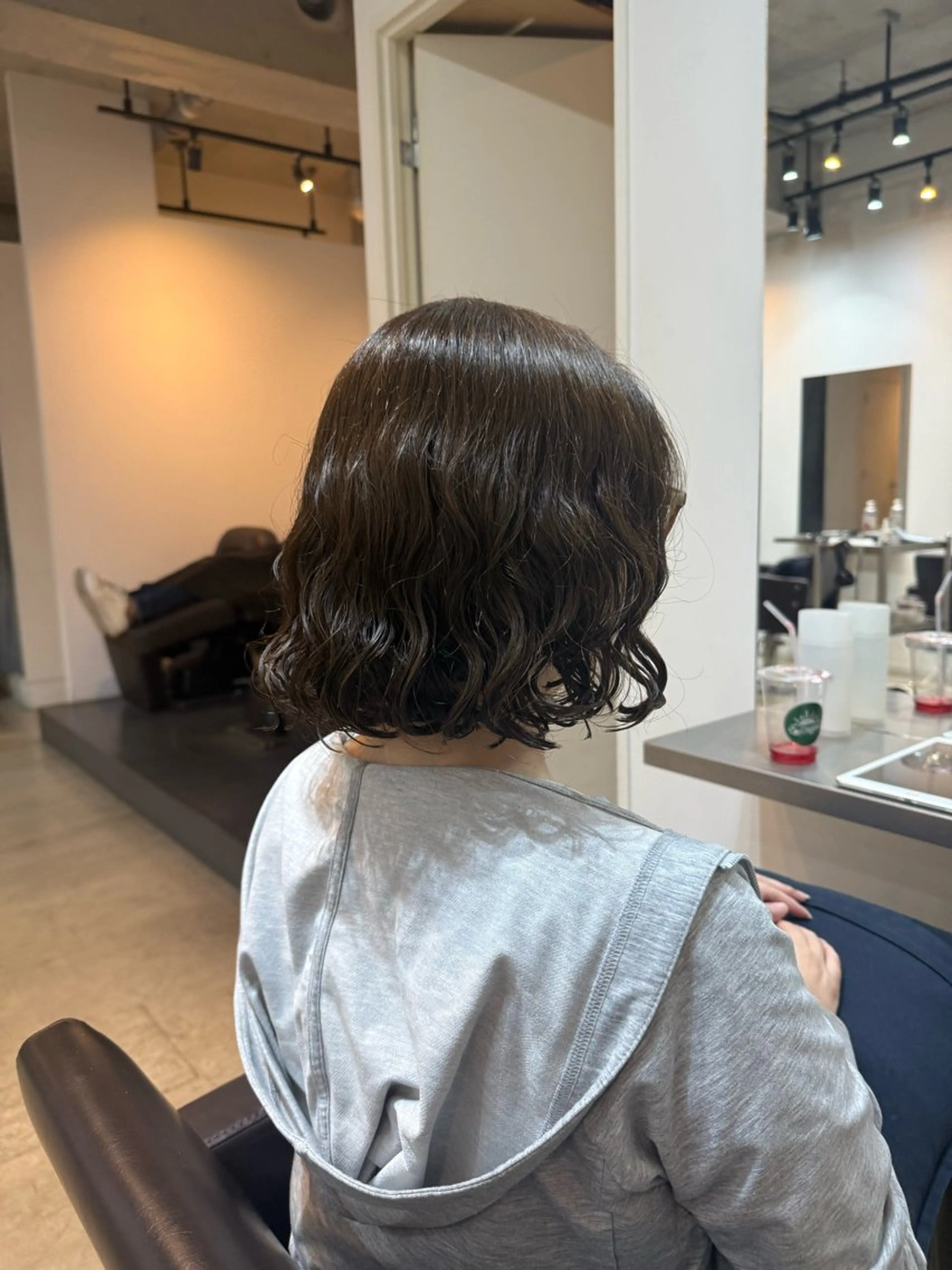 ミディアム カット ヘアカラー パーマ デジタルパーマ/ ウェーブパーマ/神野のヘアスタイル