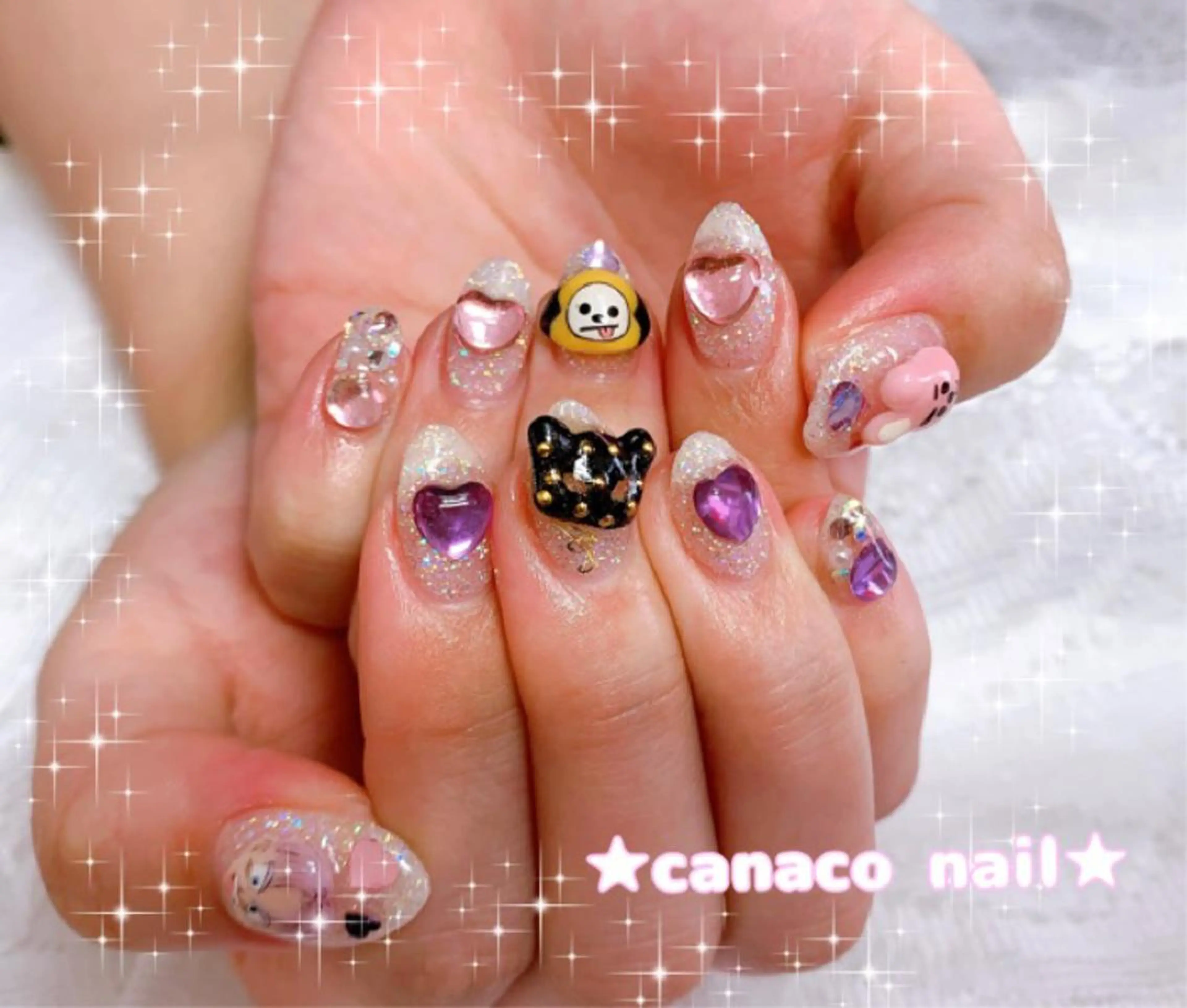 ネイル アートネイル ジェルネイル 持ち込み パラジェル ストーンネイル ハンドネイル ハンドケア Felice所属・ベテランネイル cnc  nailのネイルデザイン