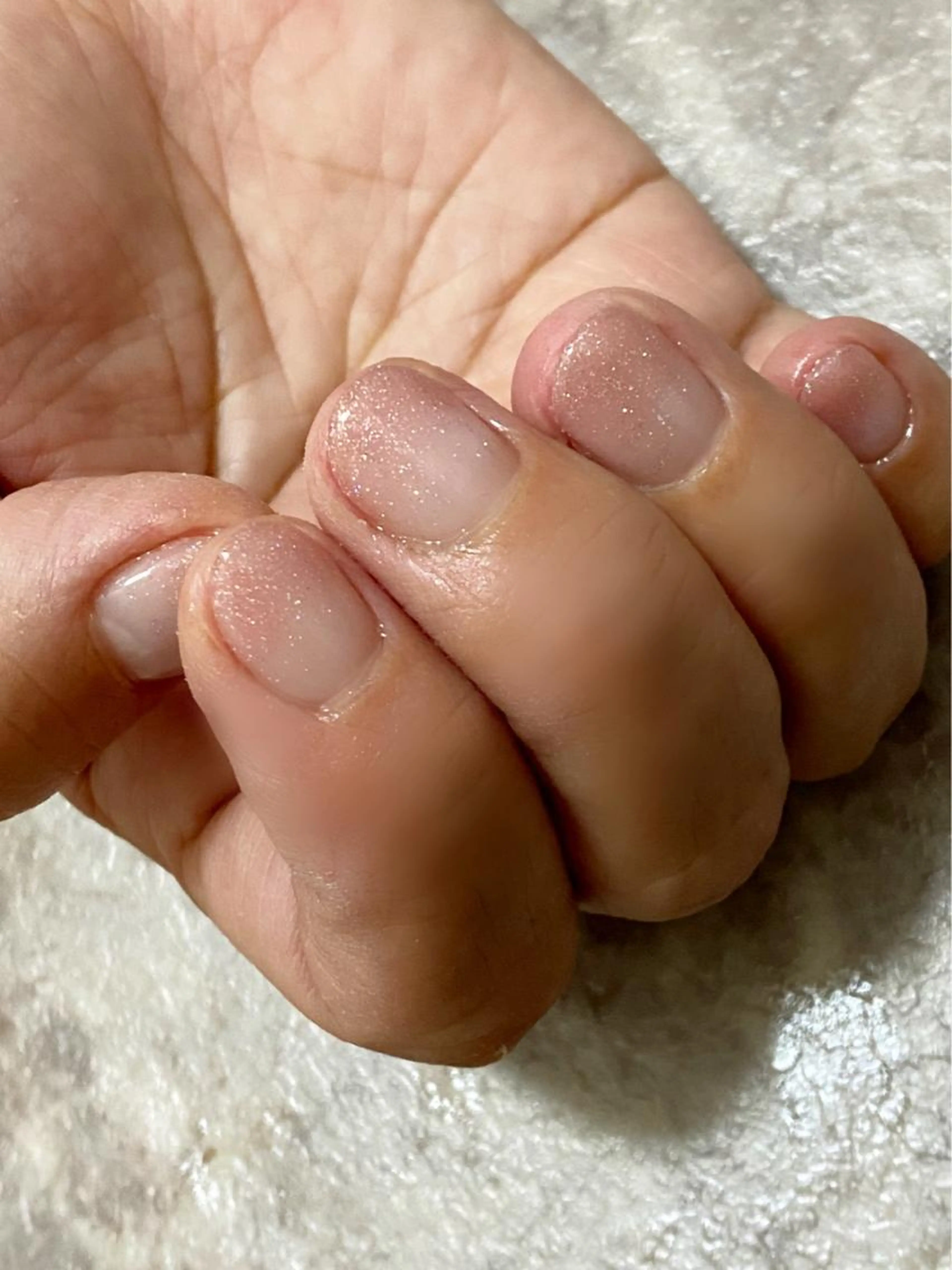 パラジェル使用！ ラメグラデーション(オフ、ファイリング、ケア込)の写真