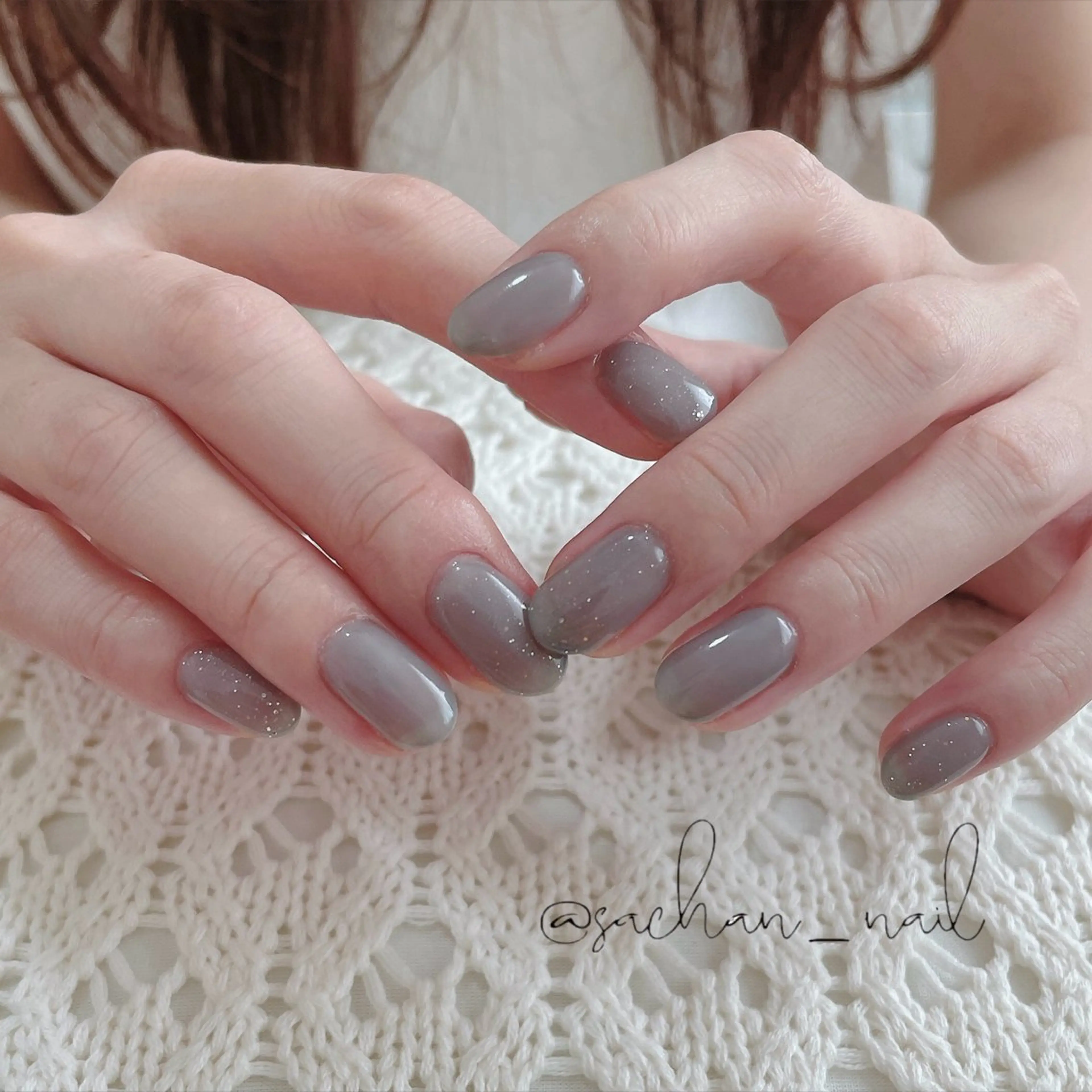 ネイル ブルー ワンカラーネイル ハンドネイル Sukegawa Satsukiのネイルデザイン