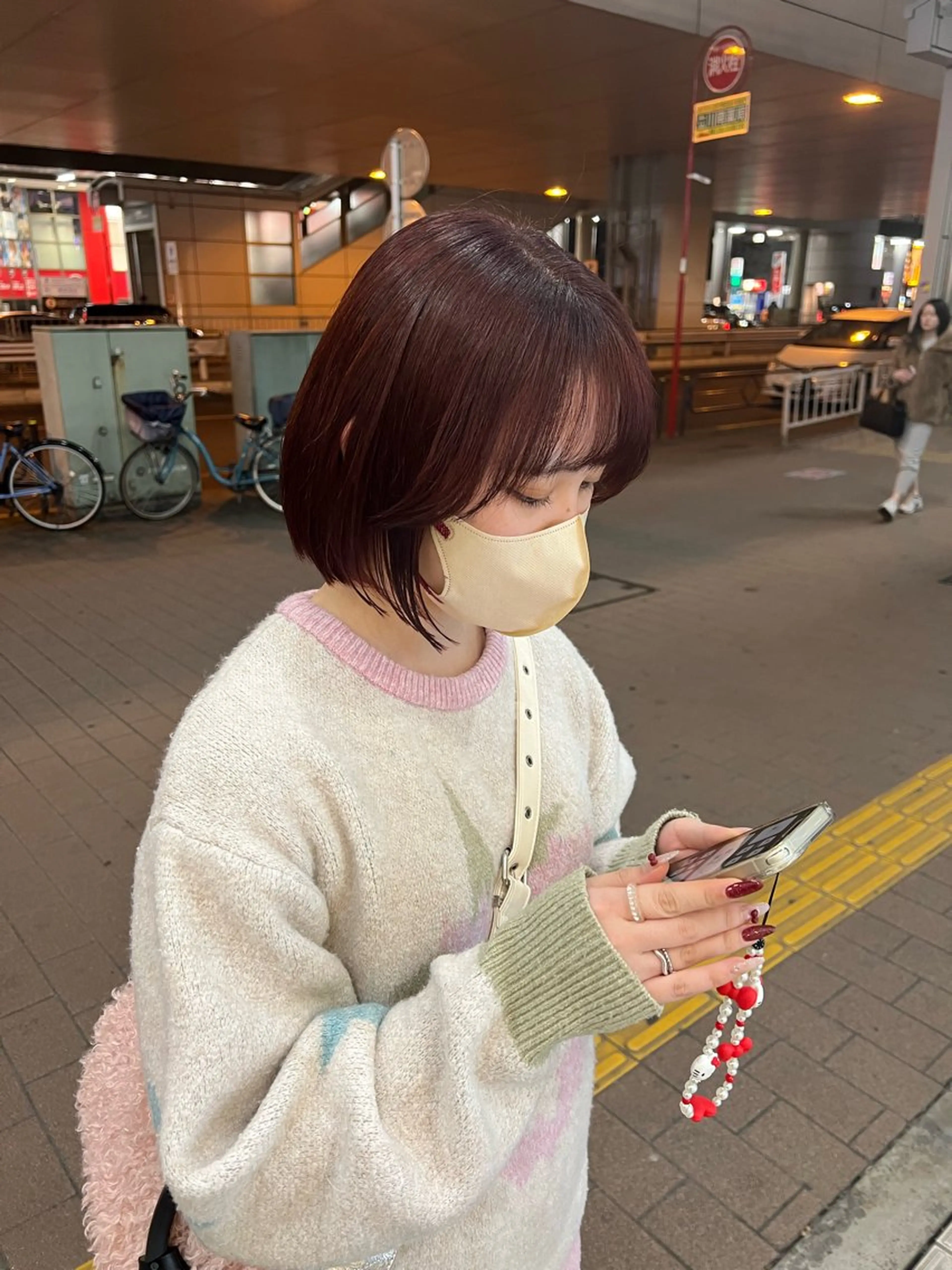 ショート カット 縮毛矯正 韓国ボブ/縮毛矯正 /レイヤーカットのヘアスタイル