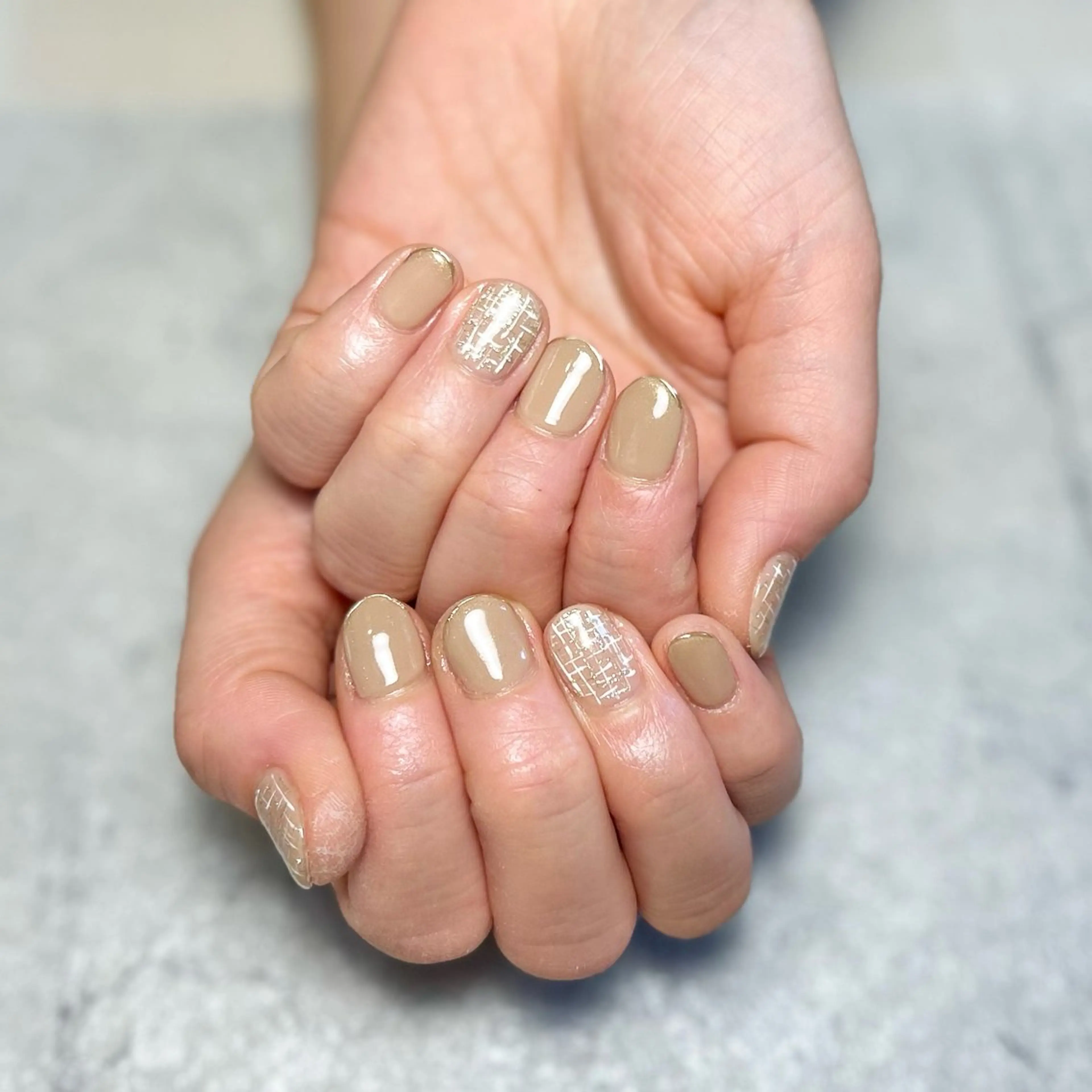 ネイル ツイードネイル A I R I ♡のネイルデザイン