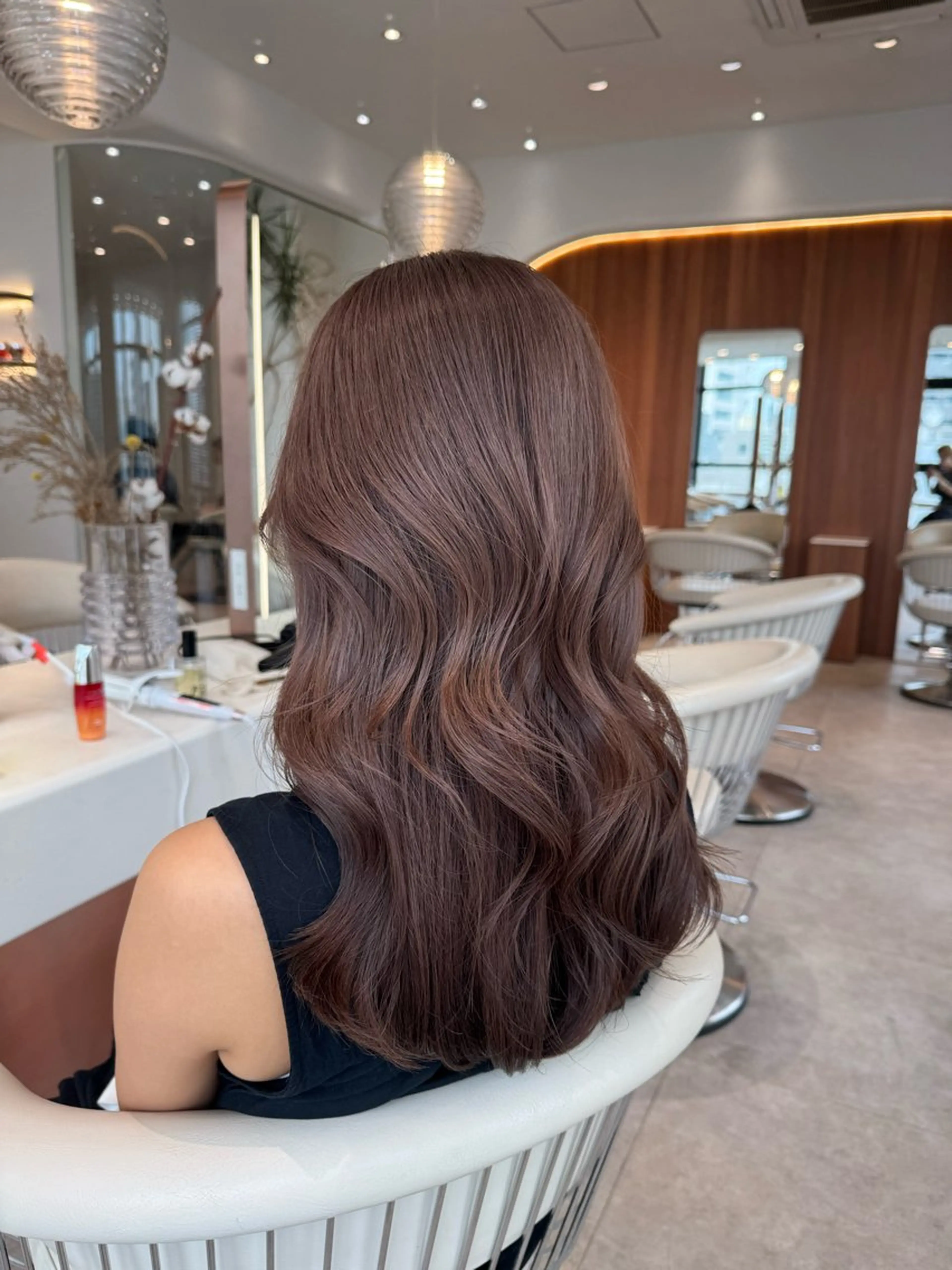 ロング カラー ブラウンカラー 透明感カラー レイヤーカット カット ヘアカラー トリートメント ヘアセット 韓国レイヤー🇰🇷 韓国研修◎渋谷カイトのヘアスタイル