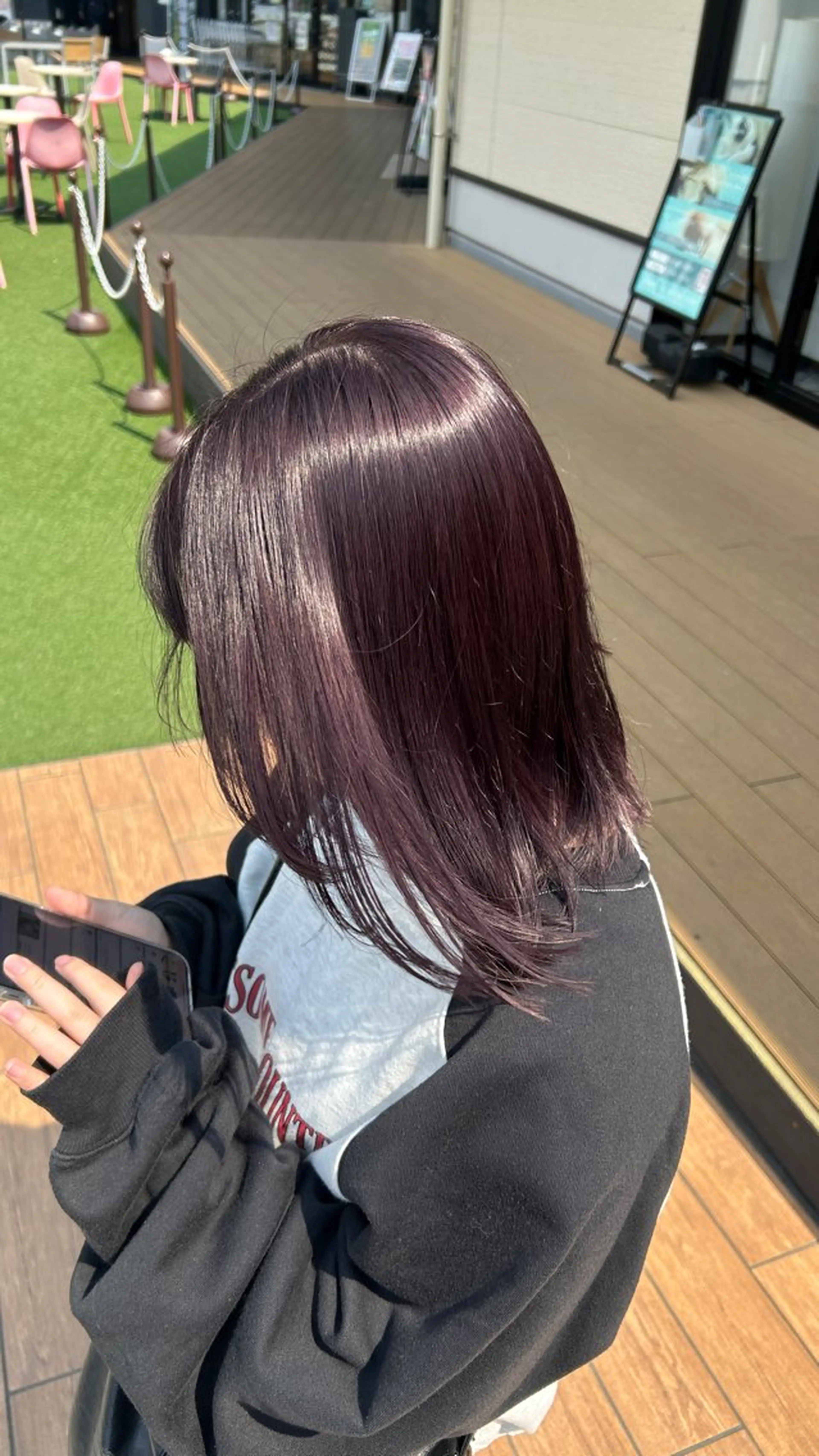 ミディアム カラー ブリーチ 永田 雄真のヘアスタイル