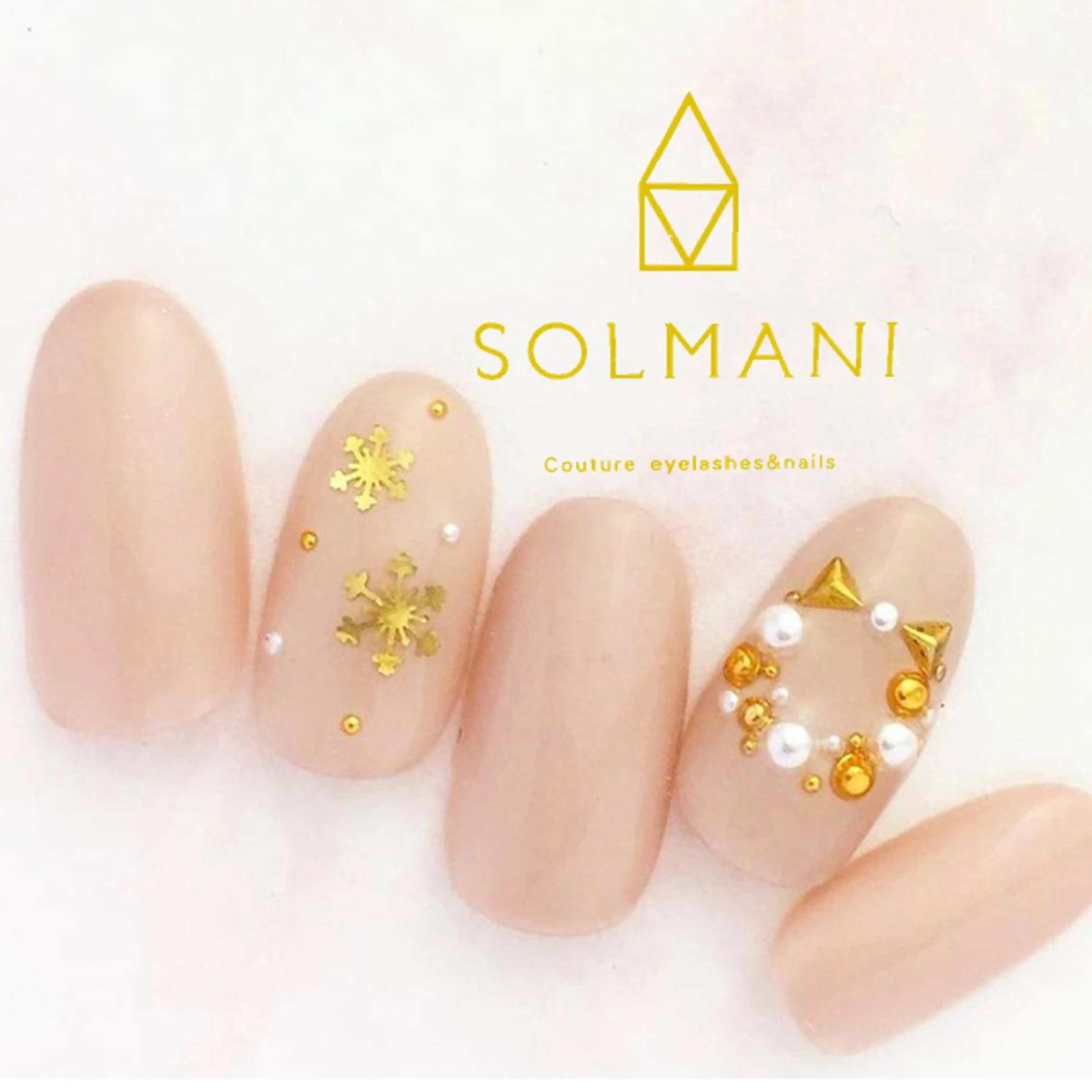 ネイル 冬ネイル クリスマス SOLMANI 予約担当のネイルデザイン