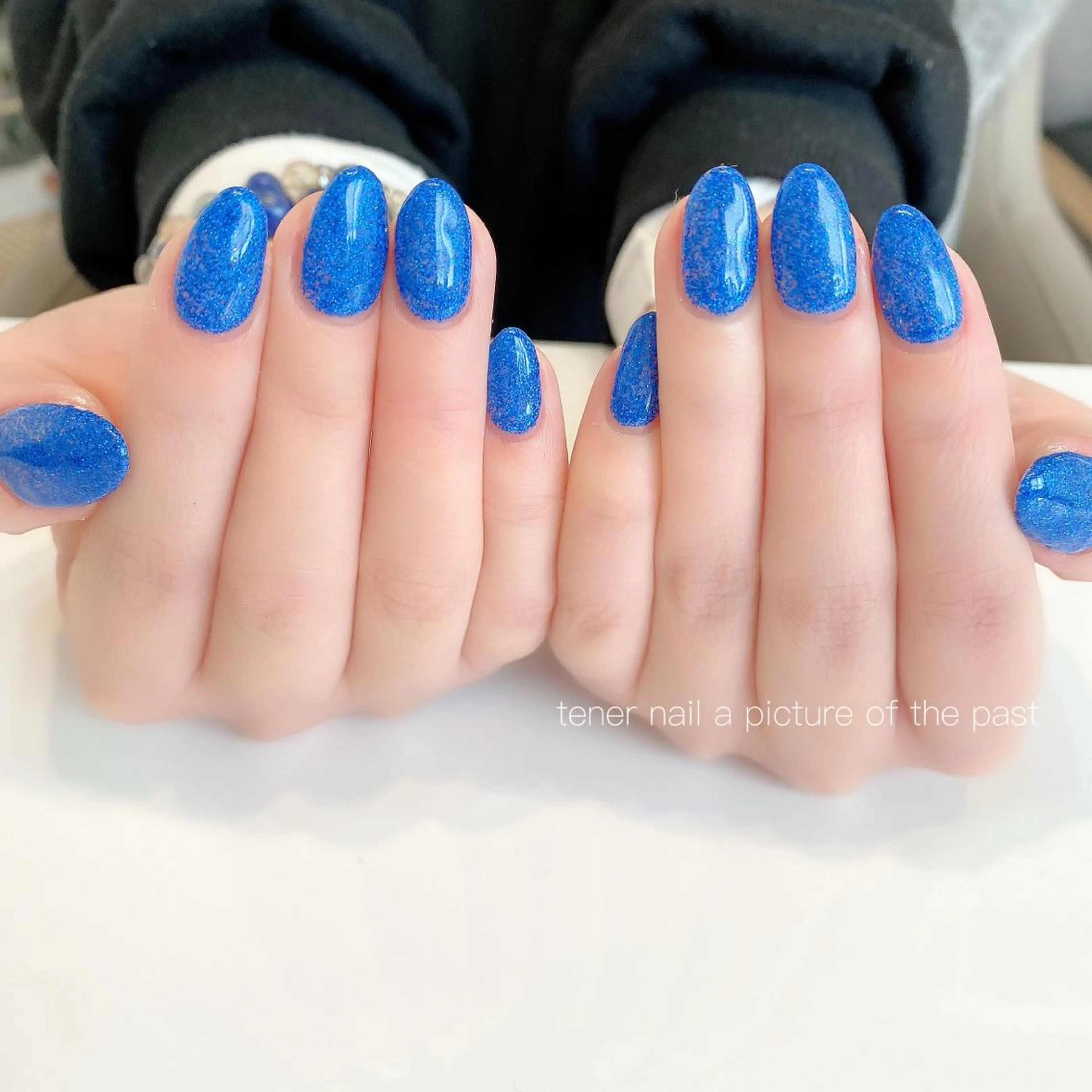 ネイル ブルー ラメ(グリッター) ワンカラーネイル tener  nail  テネルネイル所属・テネルネイル tener nailのネイルデザイン