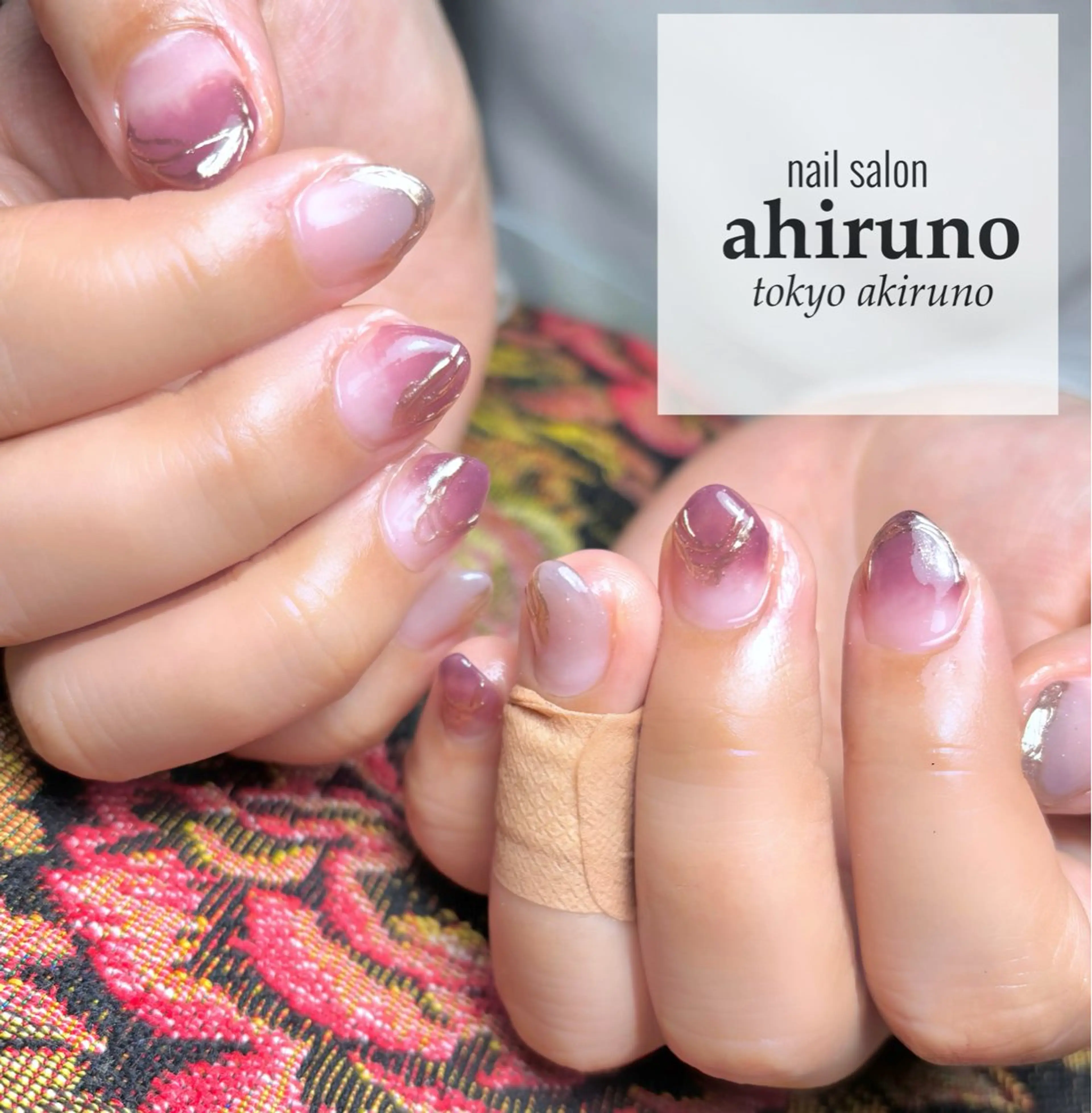 ネイル 長さ出し グラデーション ミラーネイル ショートネイル ハンドネイル ａｈｉｒｕｎｏ ✿ ｙｕiのネイルデザイン