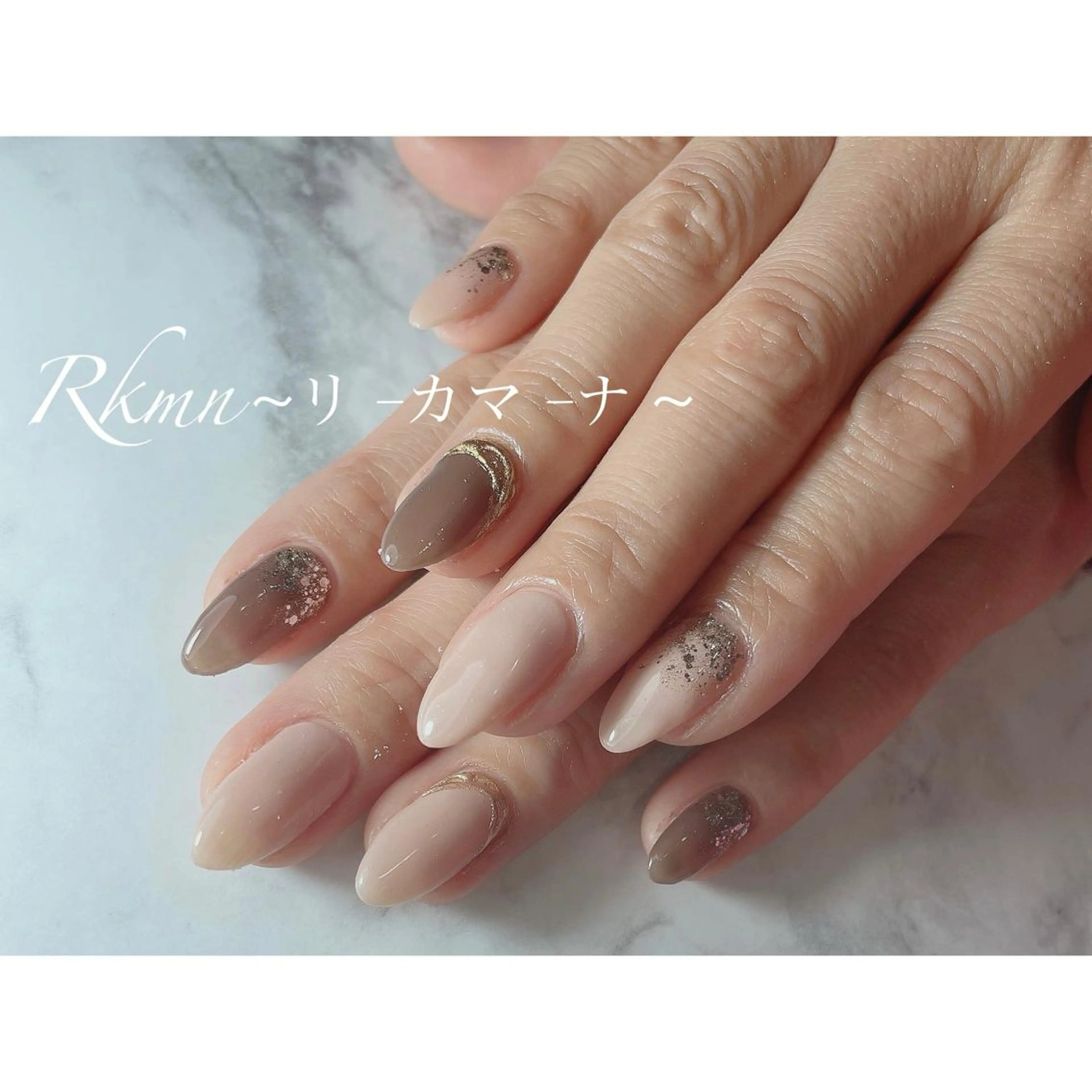 ネイル アートネイル ラメ(グリッター) ミラーネイル 春ネイル ハンドネイル フットネイル ハンドケア Rkmn ~リ-カマ-ナ~のネイルデザイン