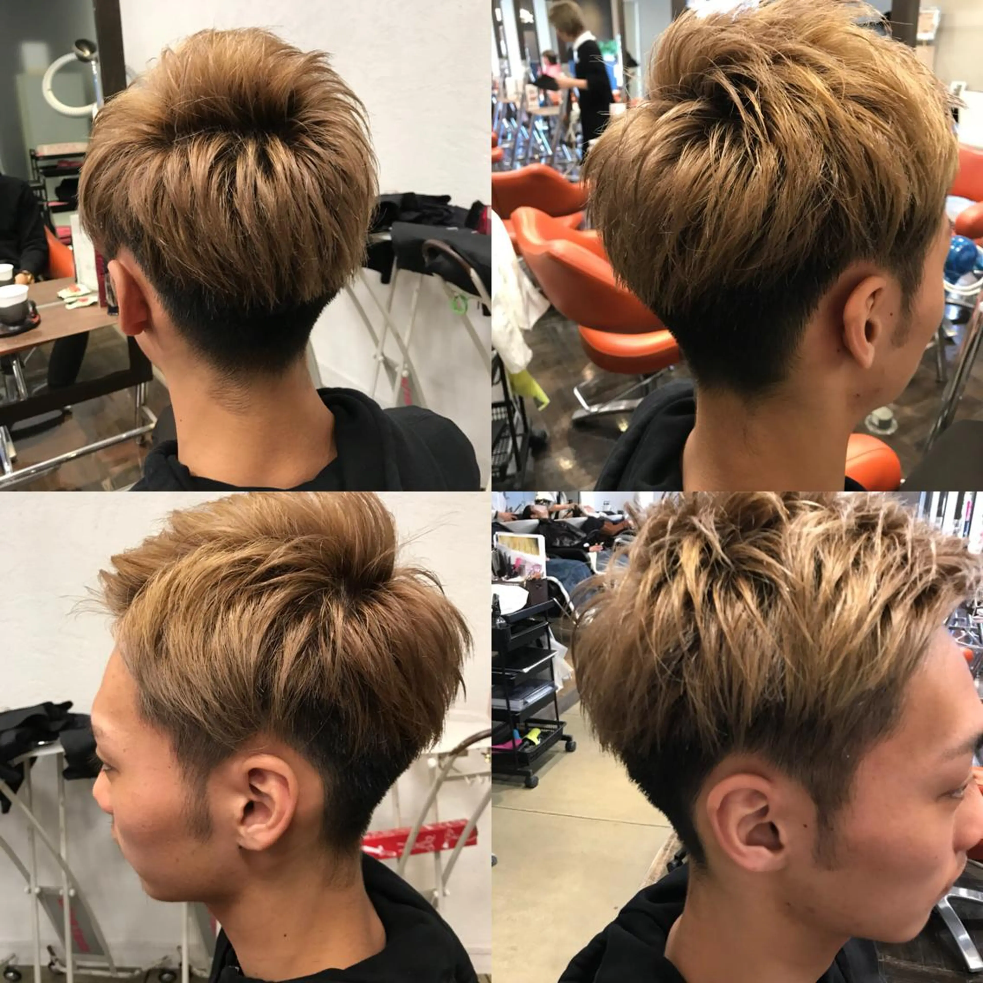 ショート カラー メンズ メンズブリーチ アッシュ ブリーチ ダブルカラー シルバー カット ヘアカラー デザインカラー🌈 高木リョウのヘアスタイル