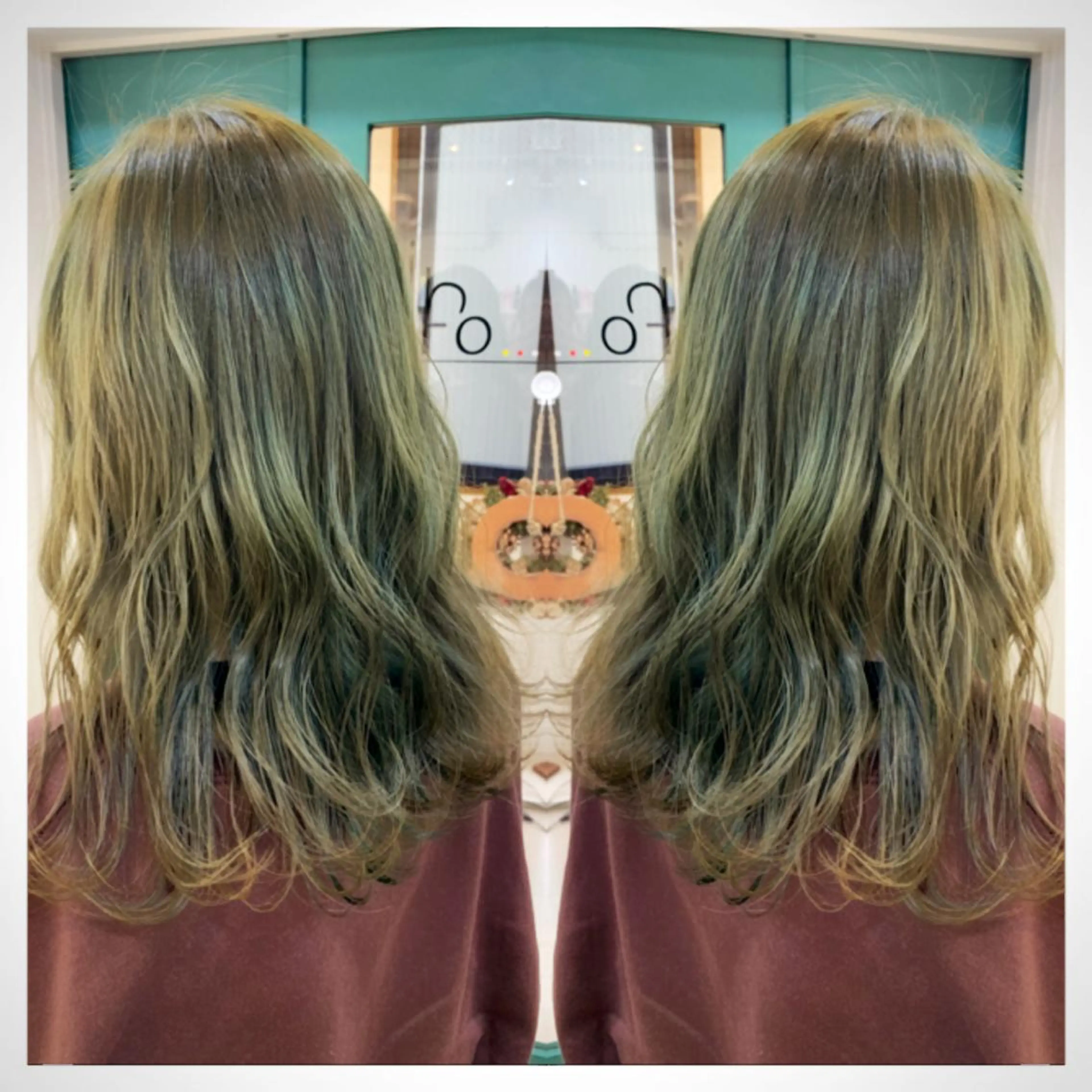 セミロング カラー ヘアカラー トリートメント 村山 茉衣のヘアスタイル