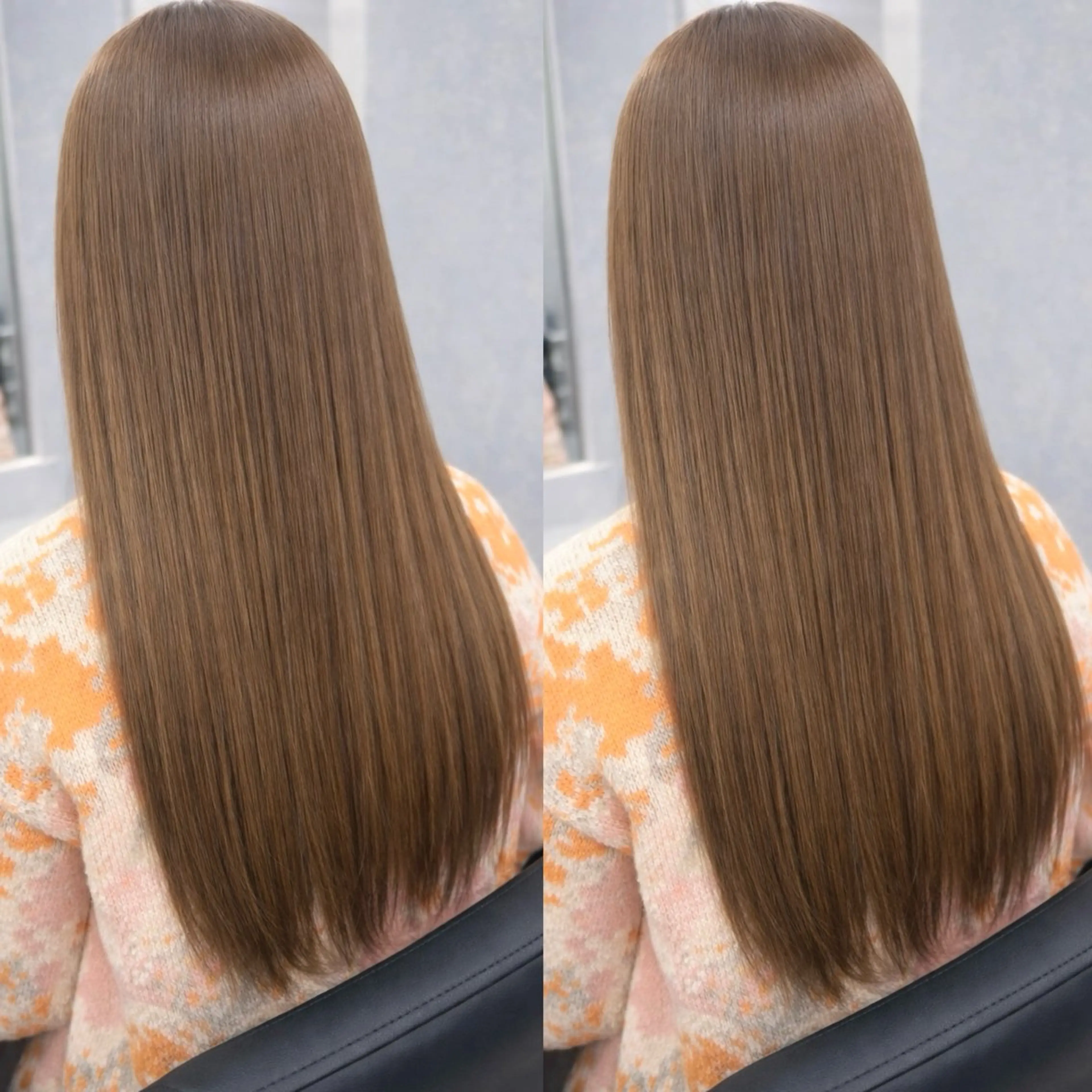 ロング カラー カット ヘアカラー 顔周り🎀 暖色系カラー🎀愛美のヘアスタイル