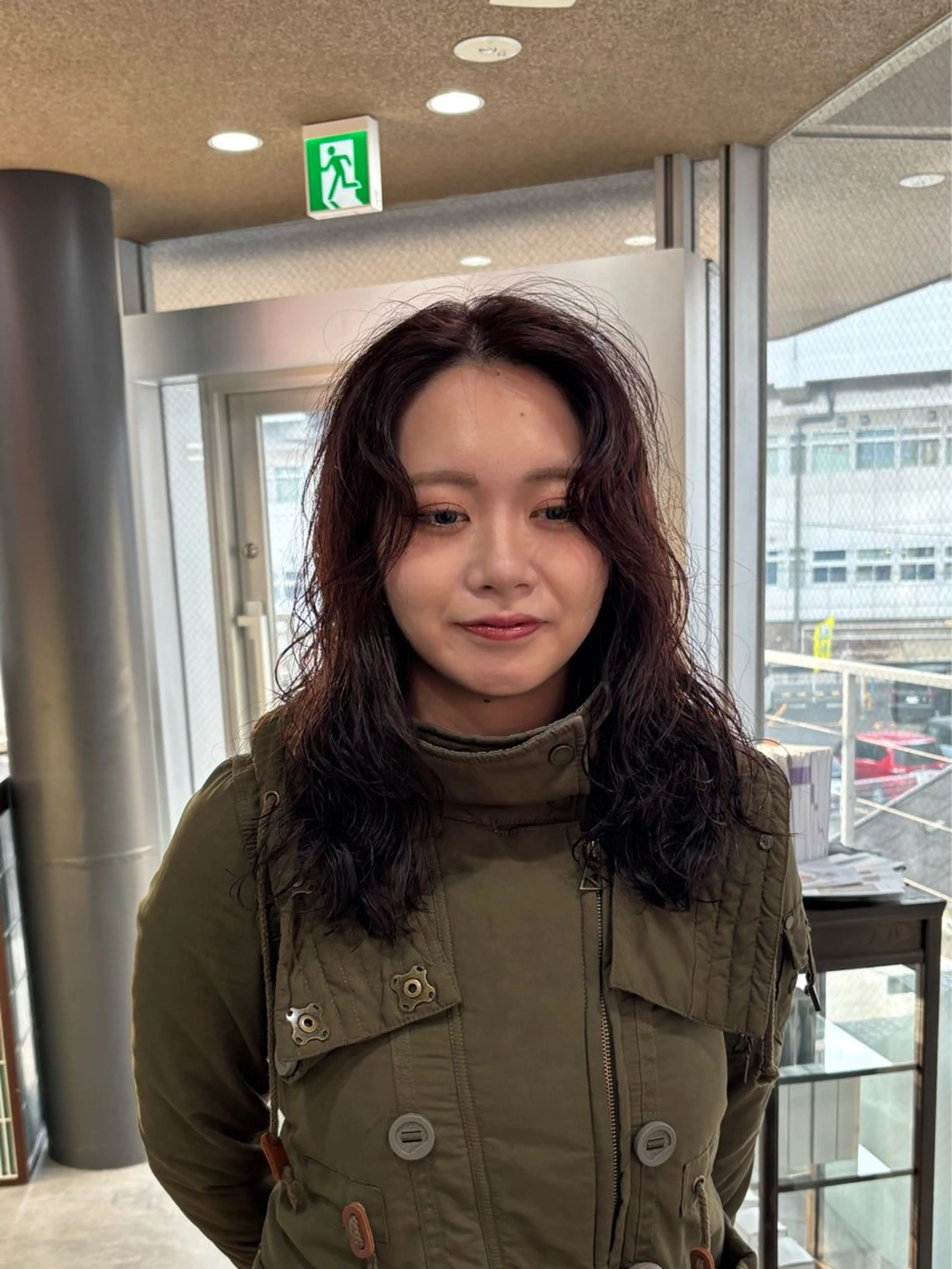 ミディアム カラー パーマ ミディアムパーマ ブラウンカラー ピンクカラー ピンクブラウン カット ヘアカラー パーマ 堀合駿輔/髪質改善/ ボブ/パーマのヘアスタイル