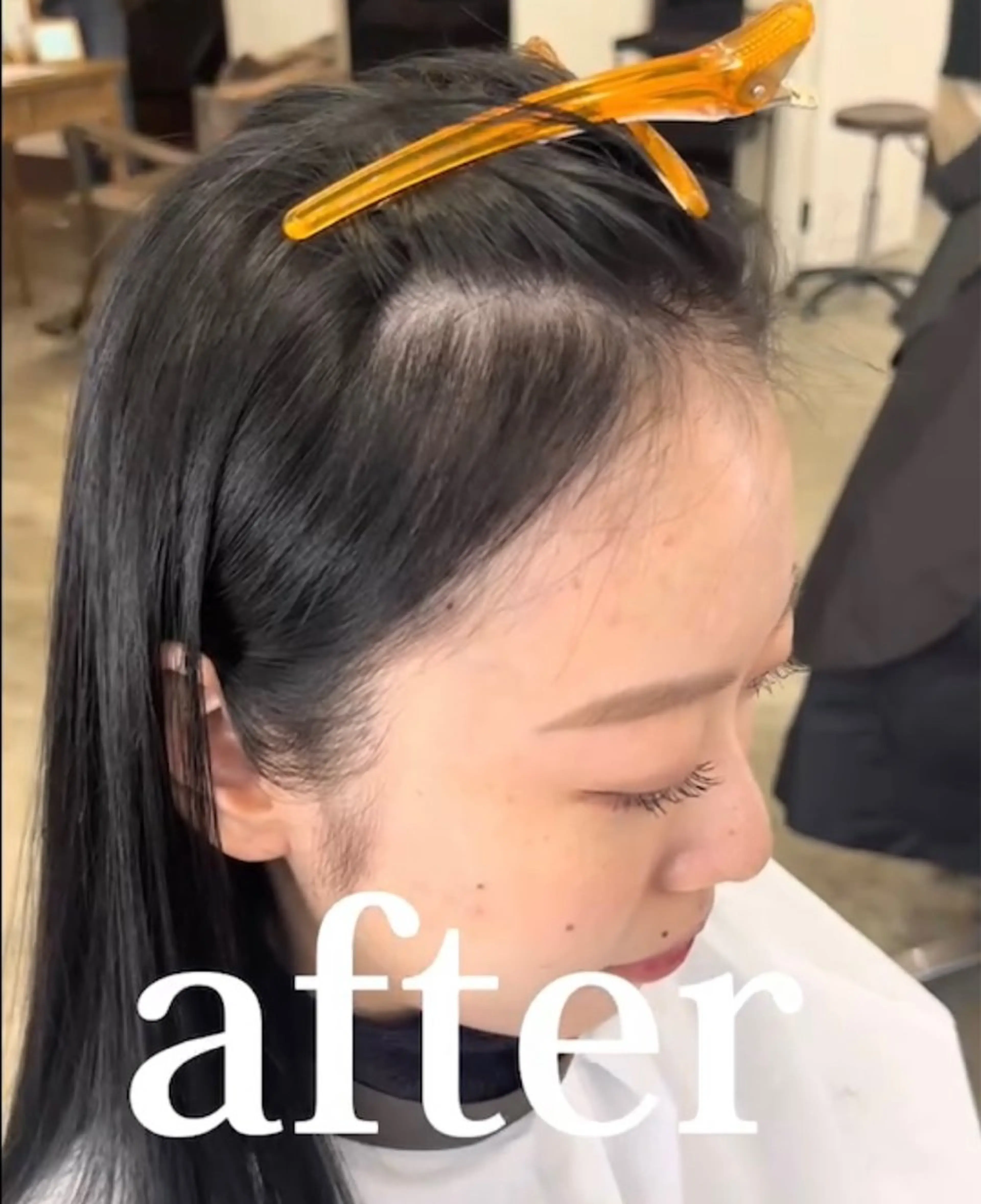 前髪+産毛カット+チャンモリパーマ(シャンプーブロー付き)の写真