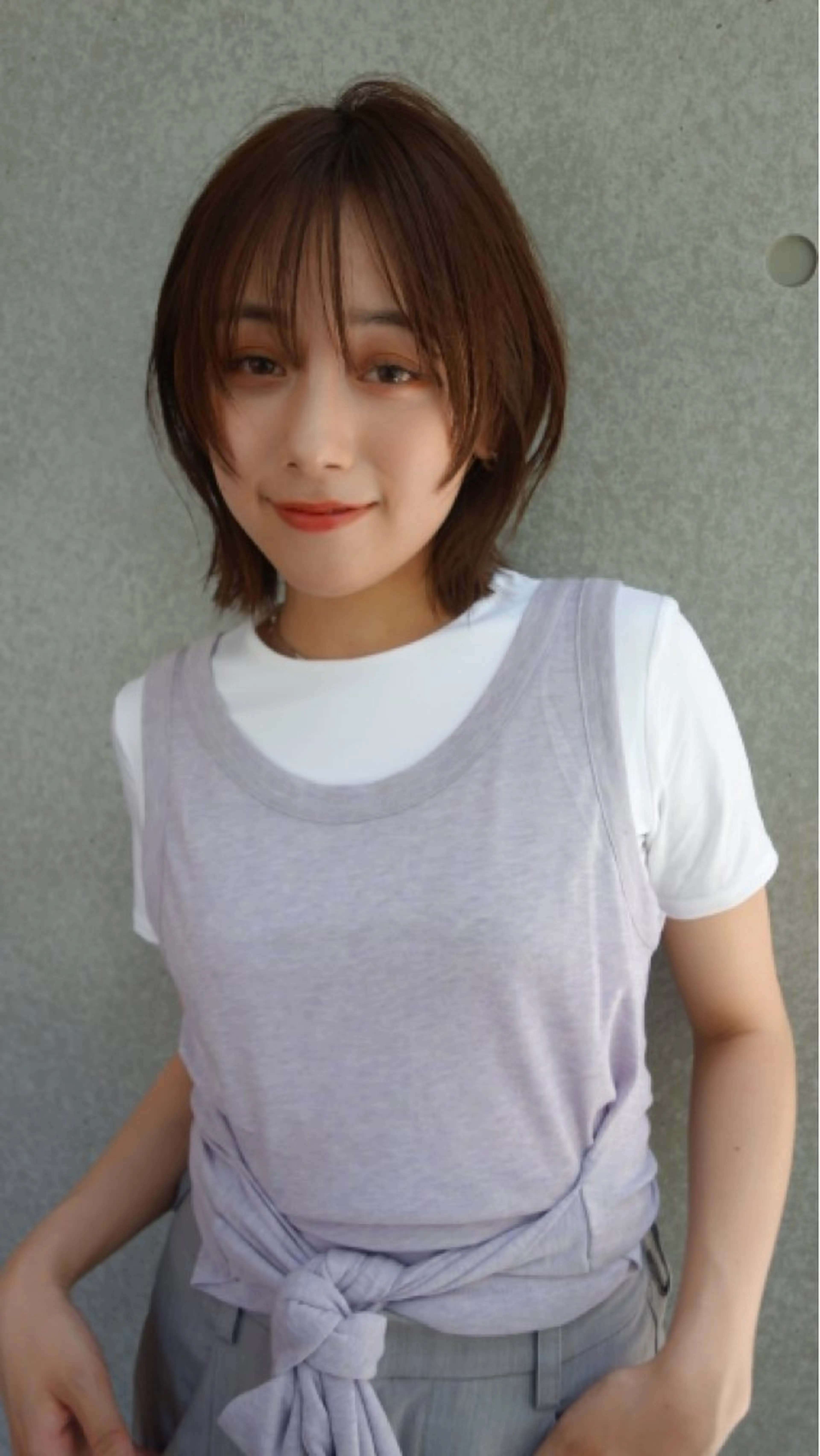 【U24限定ミニモ学割🎓】小顔カット+赤み除去カラー💎+ミルボン3stepトリートメント🩵韓国っぽい透明感ヘアに!の写真