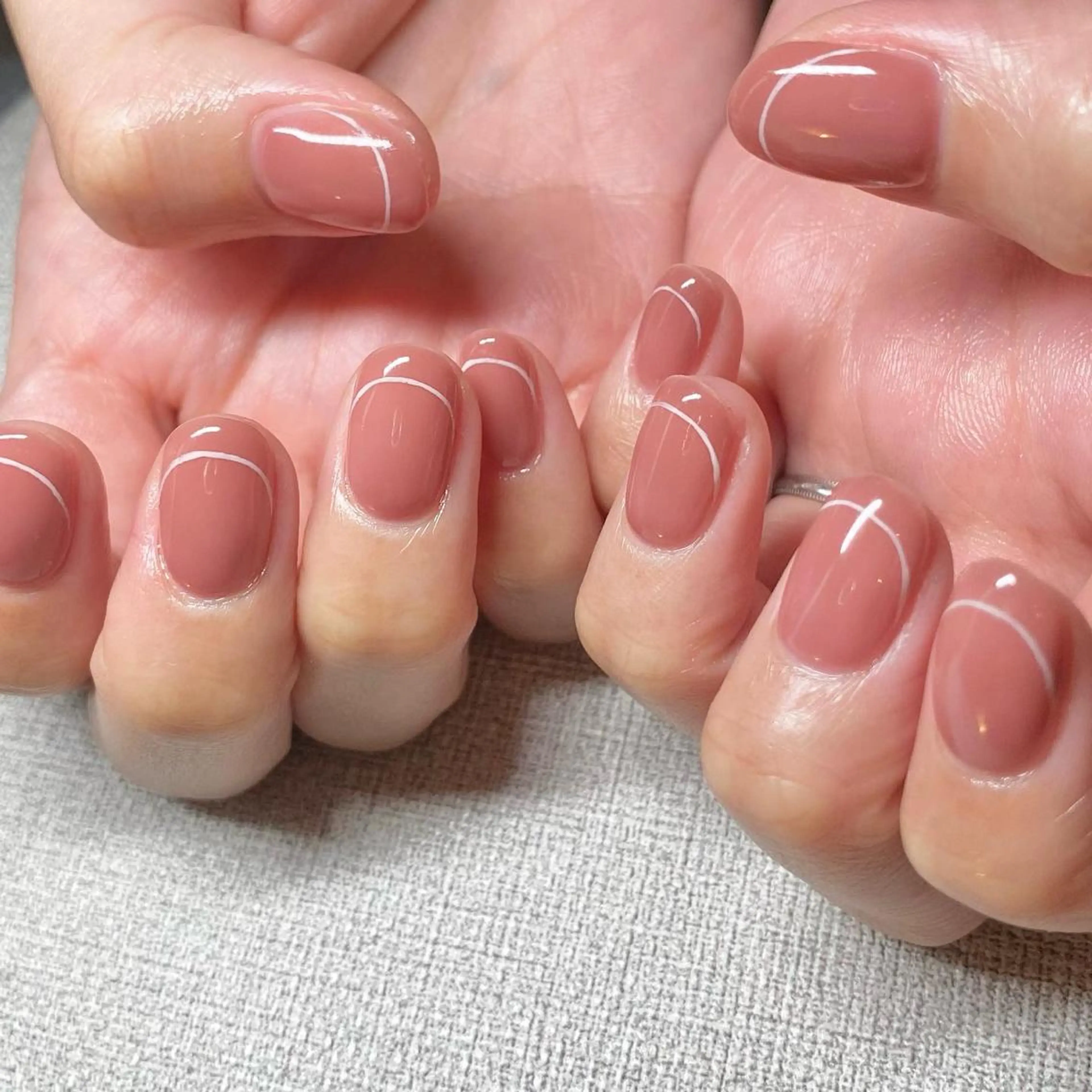 ネイル アートネイル ニュアンスネイル 冬ネイル ハンドネイル 山田 貴子のネイルデザイン