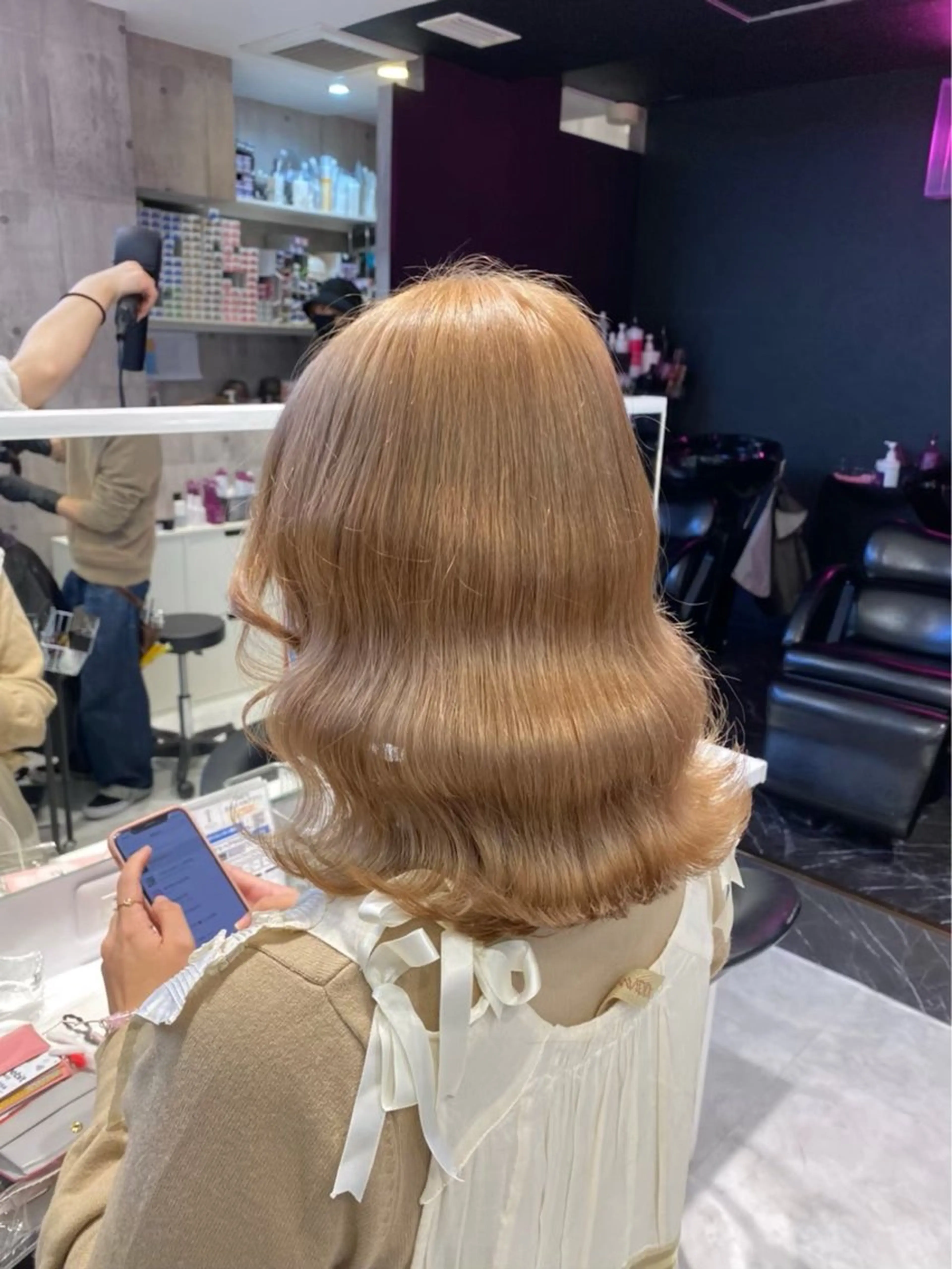 セミロング ヘアカラー トリートメント カラー🌈/カット /栄/misa👻のヘアスタイル