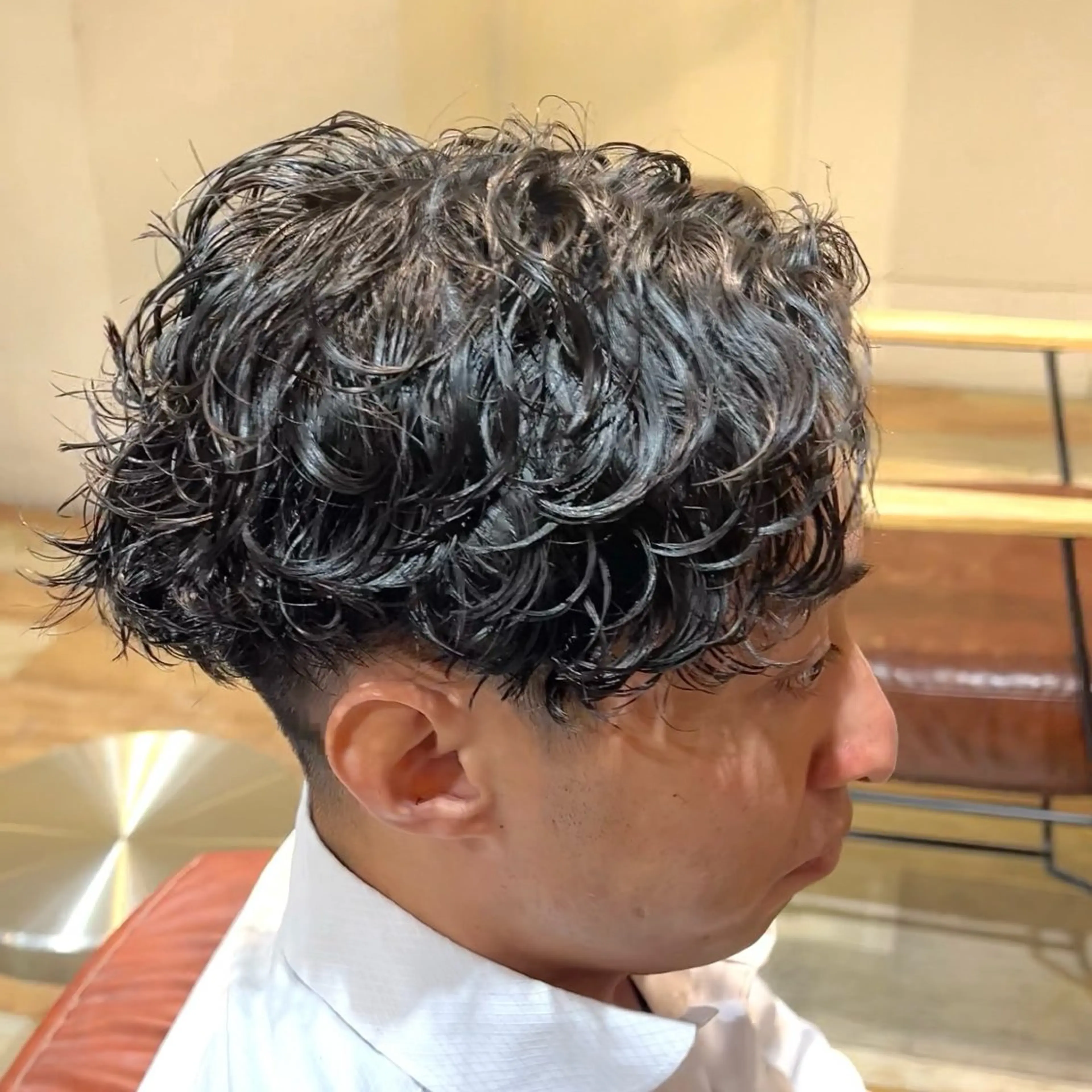 ショート パーマ ヘアアレンジ メンズ カット ヘアカラー パーマ メンズパーマ眉毛 特化アユム🔥のヘアスタイル