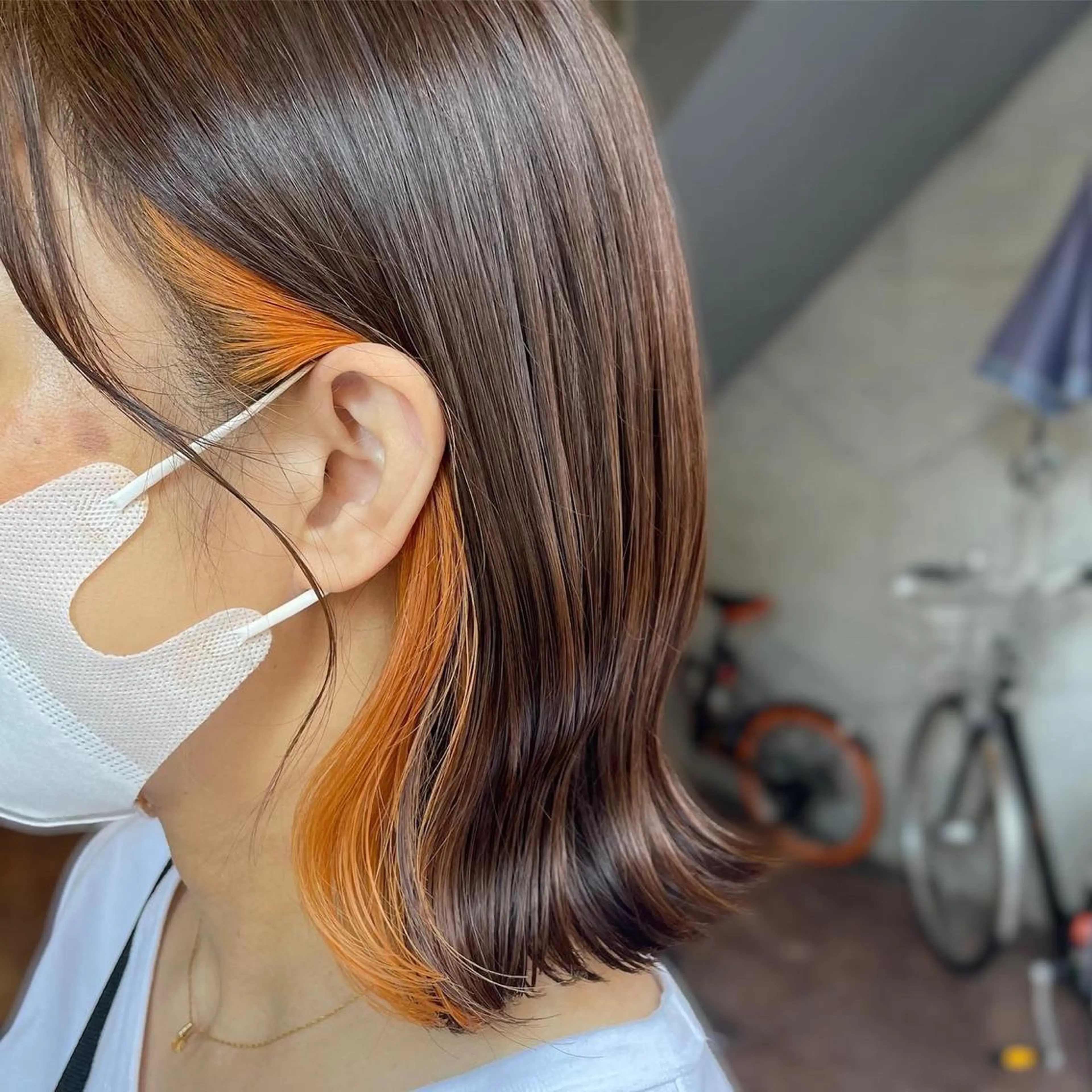 ミディアム カラー イヤリングカラー ACTION心斎橋店 Lisaのヘアスタイル