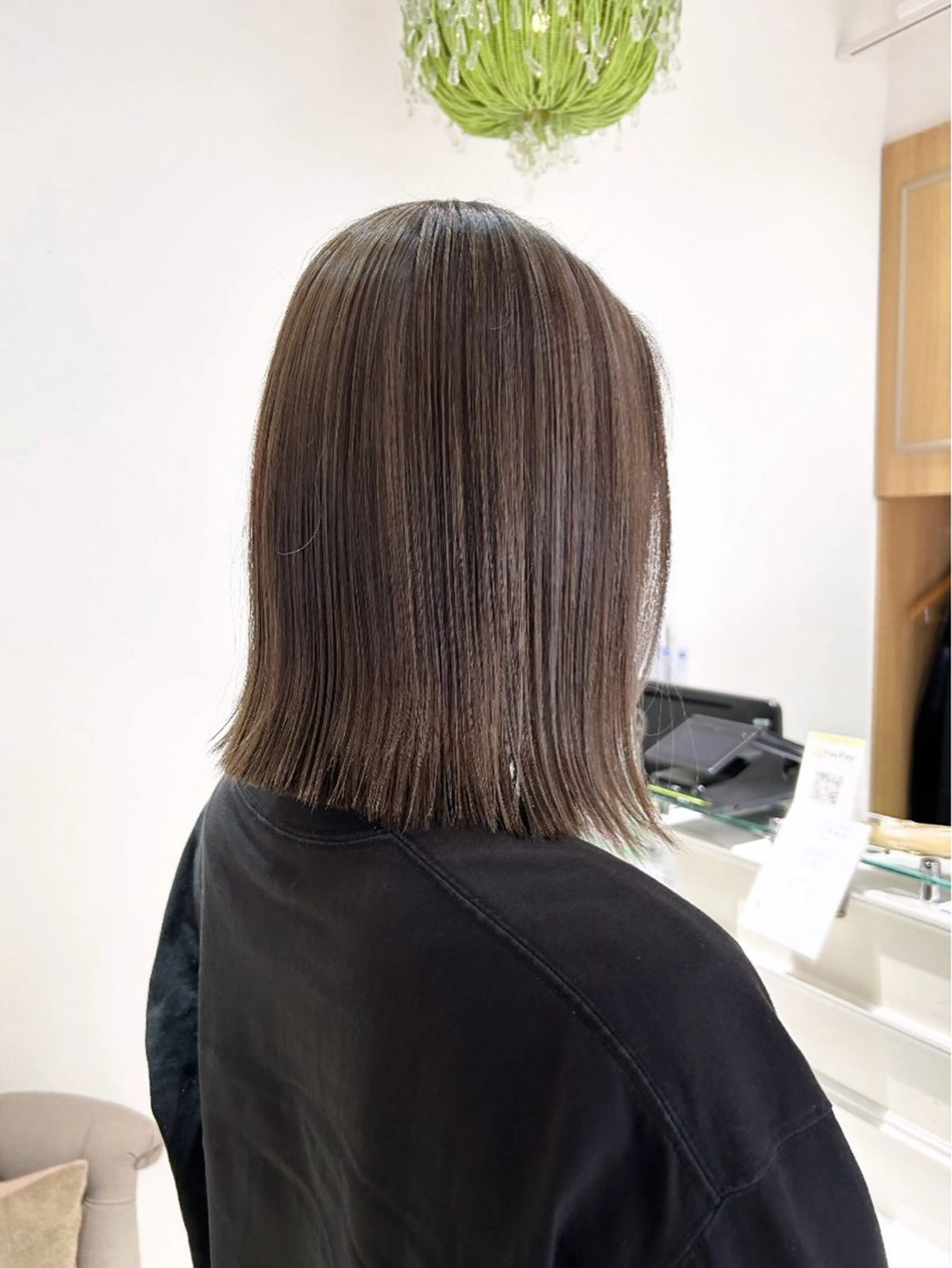 ミディアム カラー ヘアアレンジ カット ヘアカラー 吉水 彩乃 /ボブ/透明感カラーのヘアスタイル