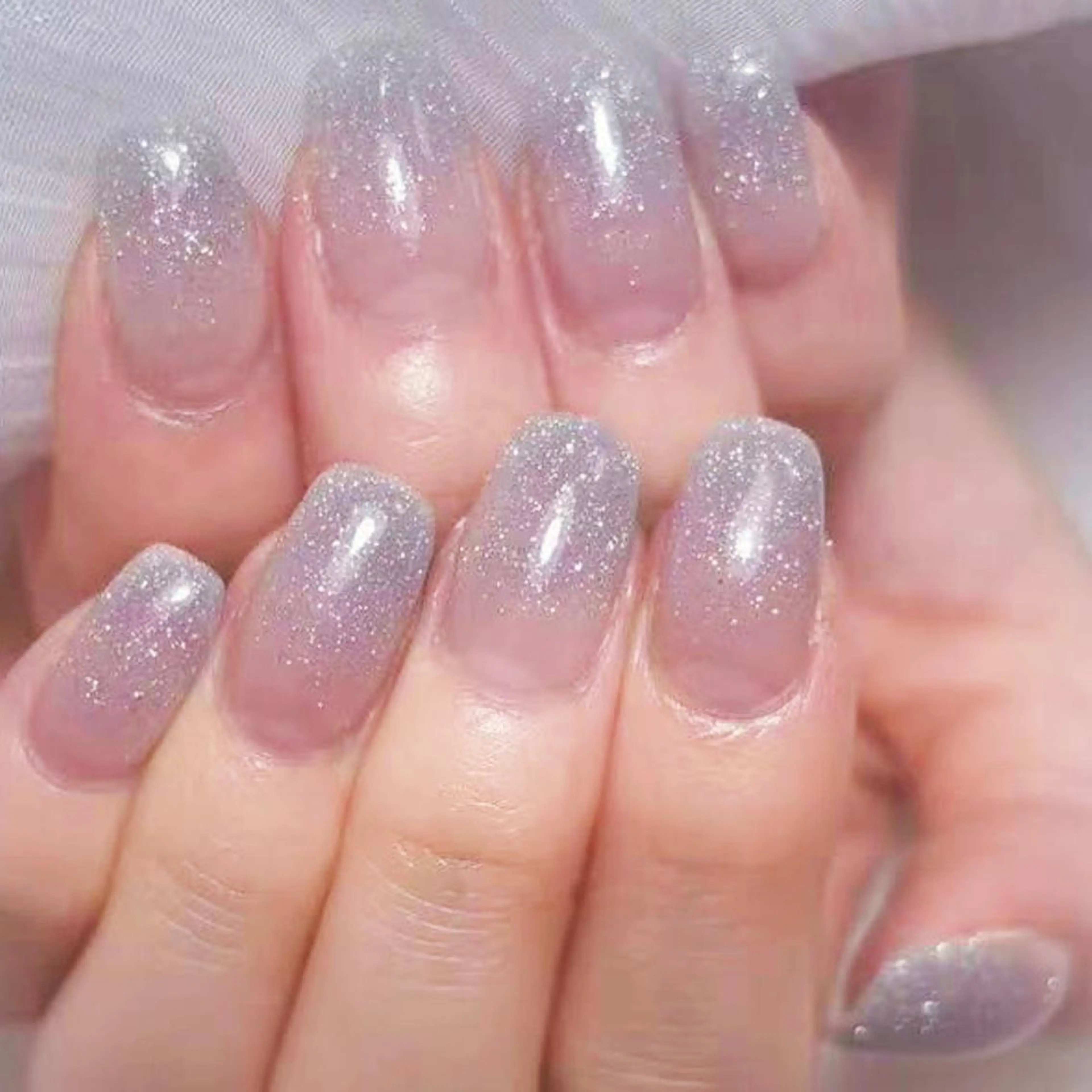 ネイル アートネイル オーロラネイル ガーリー キラキラネイル 韓国ネイル ハンドネイル DIANMOND NAIL🌸のネイルデザイン