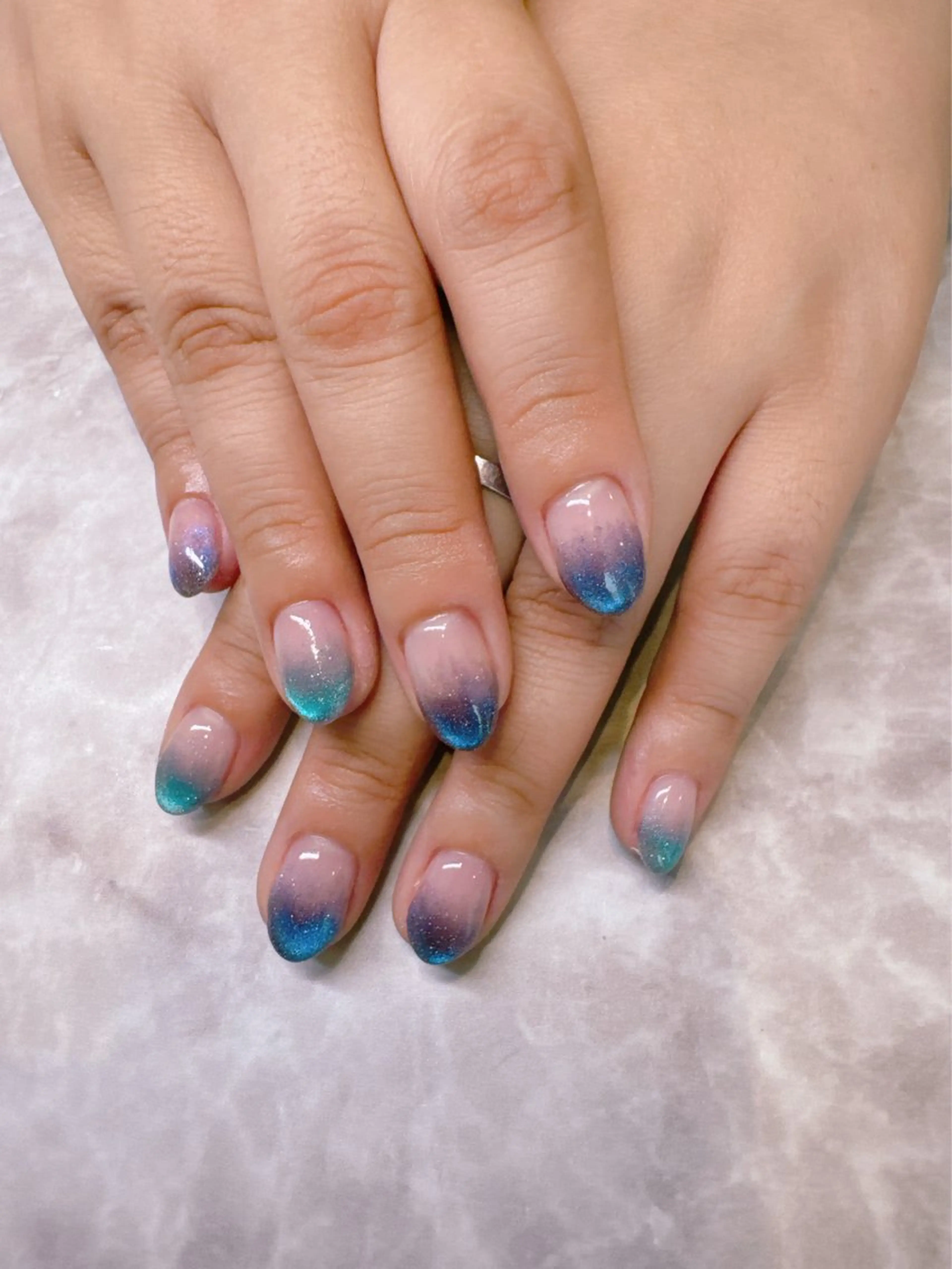 ネイル グラデーション マグネットネイル ハンドネイル olim nailspaceのネイルデザイン