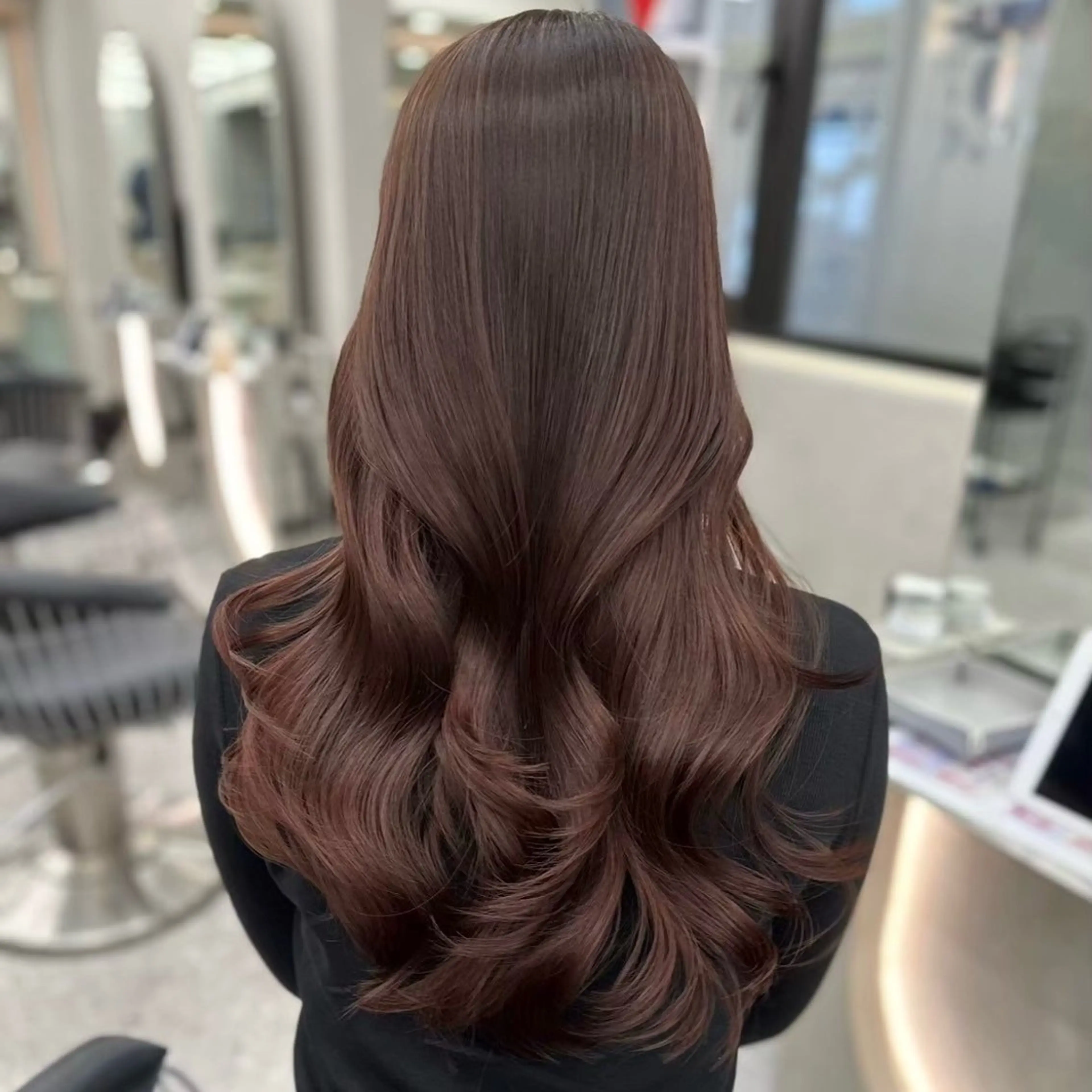 ロング カラー ブラウンカラー 透明感カラー 韓国風ヘア トリートメント ワンホンヘア 韓国ヘア/摂津 愛香🎀🪽のヘアスタイル