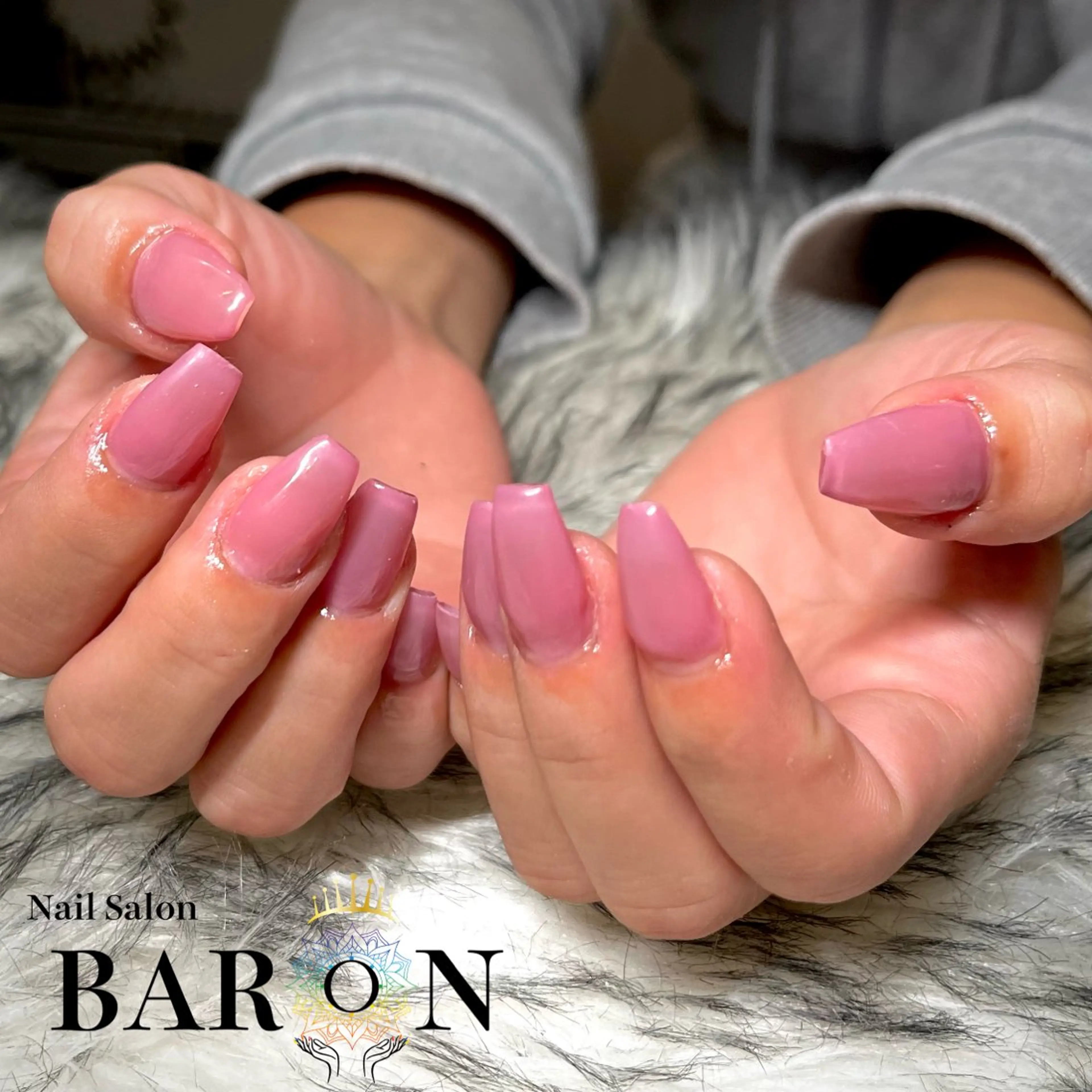 ネイル ピンク ハンドネイル ☆SAKI☆ BARON 店長のネイルデザイン