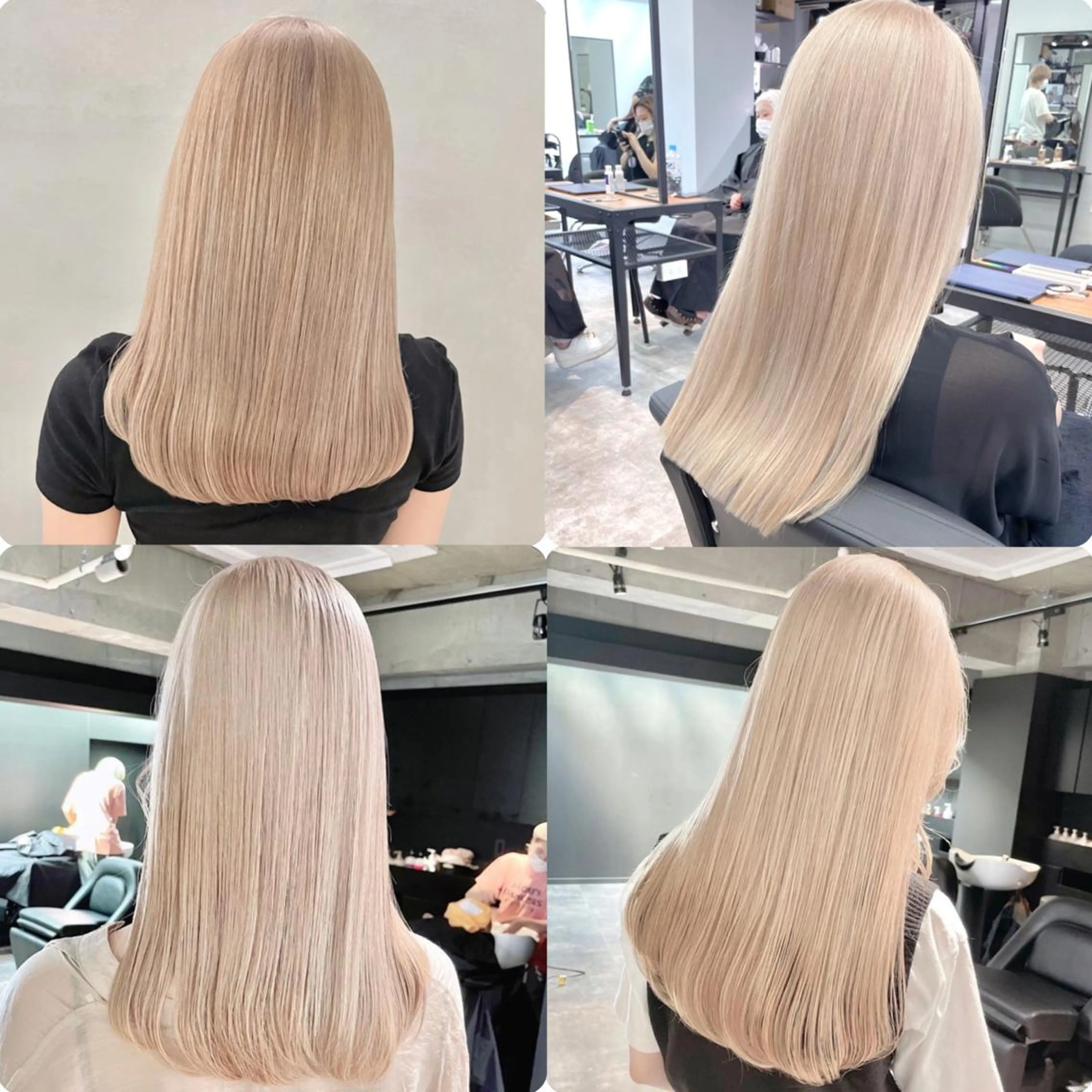 ロング カラー ブロンド ホワイトブロンド ヘアカラー トリートメント MiL所属・✨ハイトーン✨ 濱田知孝のヘアスタイル