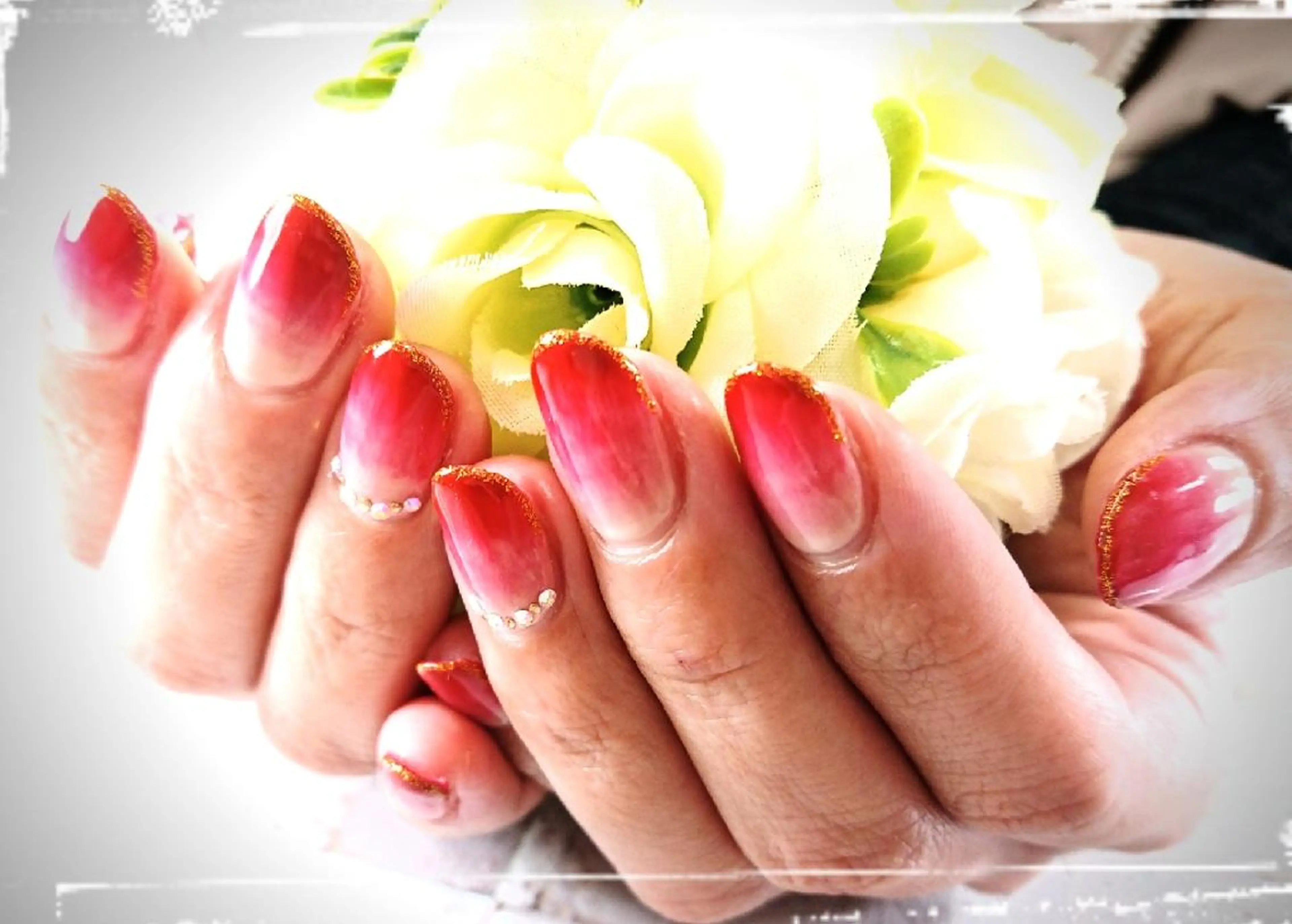 ネイル ボルドー グラデーション ワンカラーネイル 林 珠里のネイルデザイン