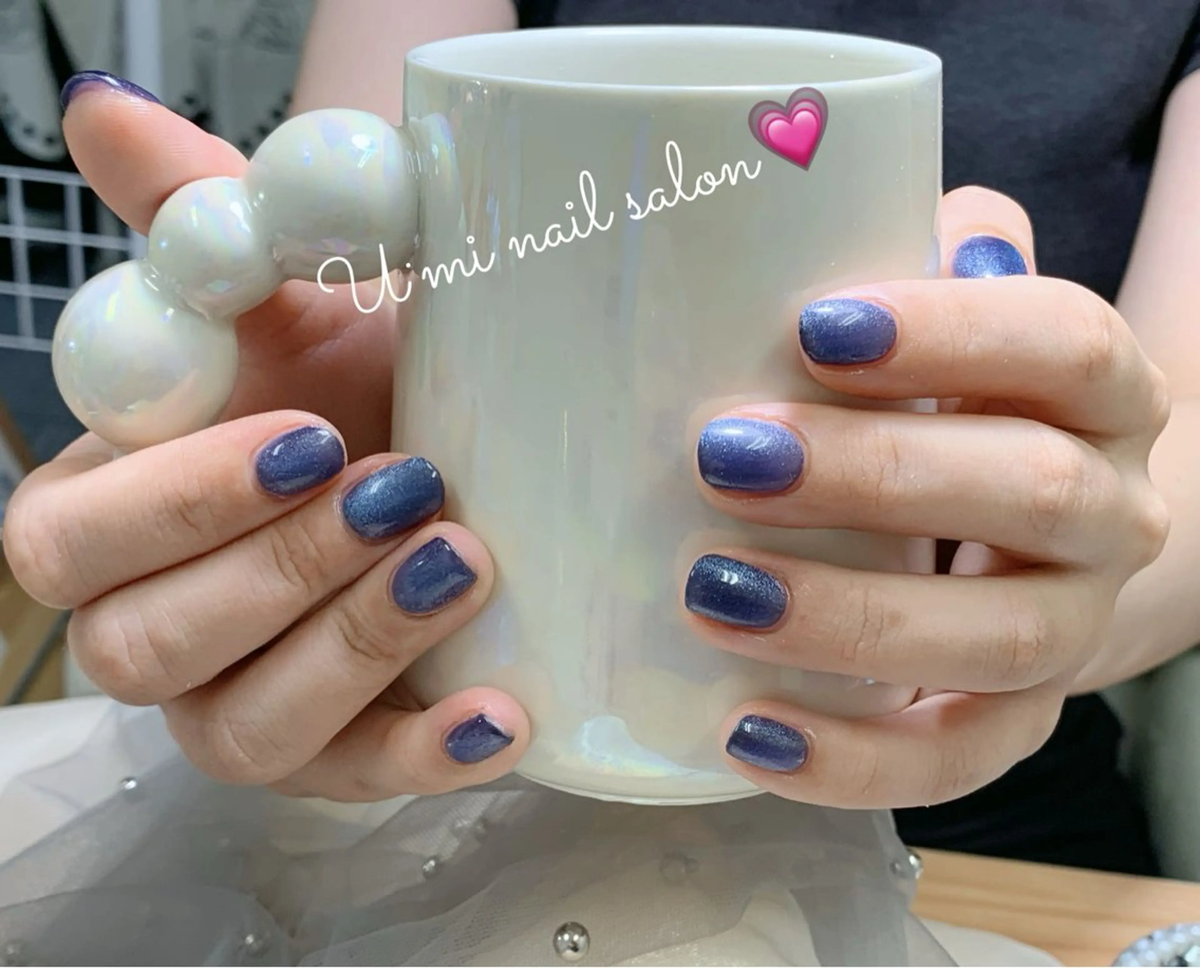 ネイル マグネットネイル マグネットワンカラー ワンカラーネイル Ｕ·Mi nail salon所属・u・mi  上野御徒町パラジェルのネイルデザイン