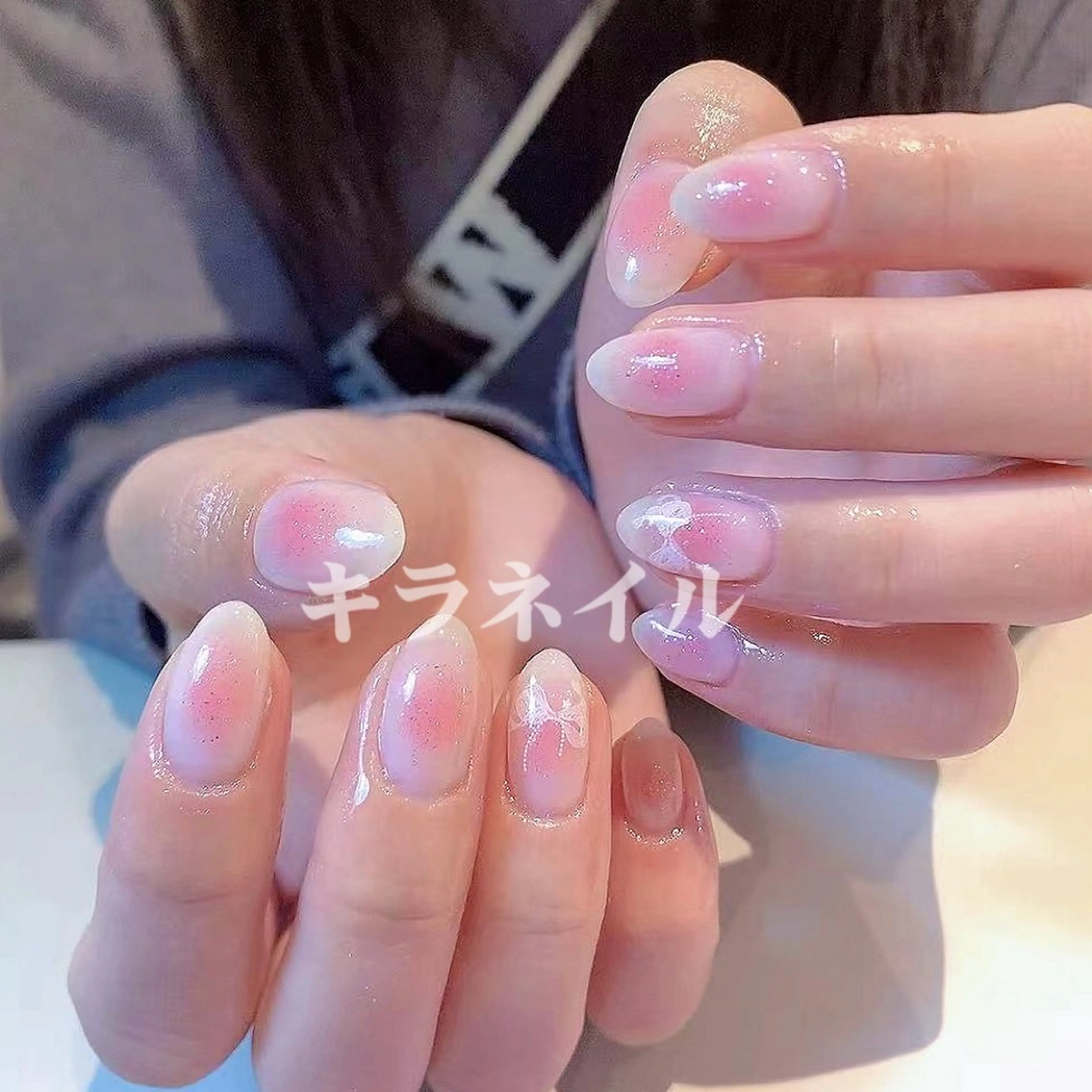 ネイル ハンドネイル 💗キラネイル💗 モチ最高のネイルデザイン